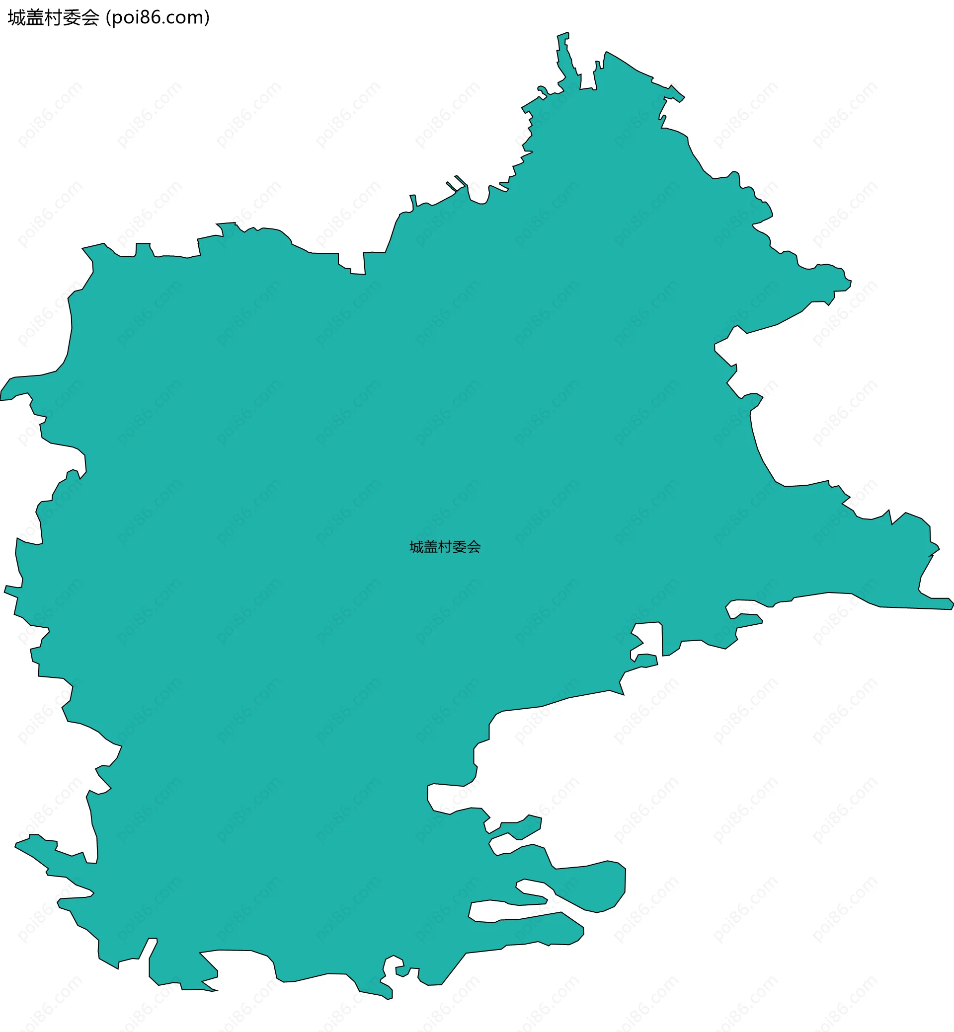 城盖村委会边界地图