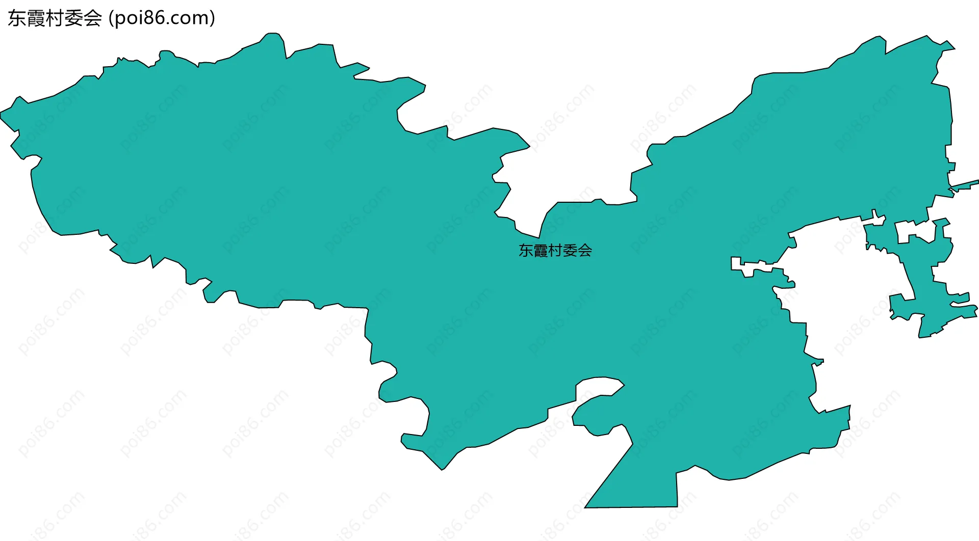 东霞村委会边界地图