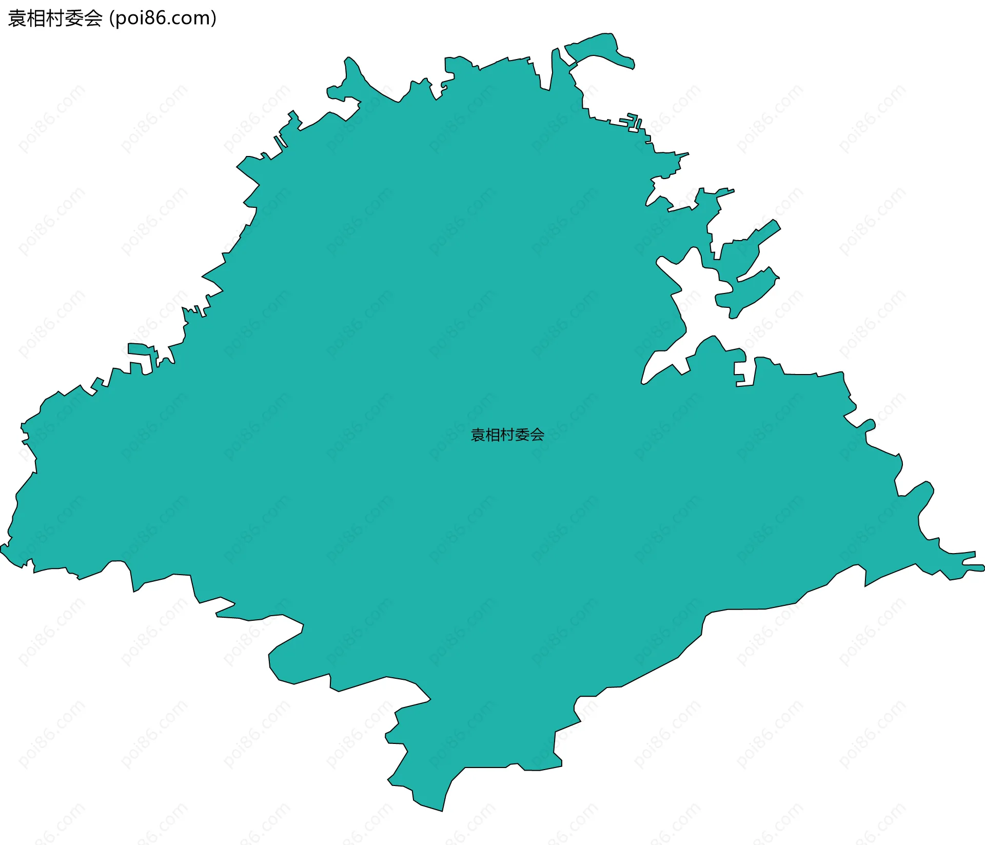 袁相村委会边界地图