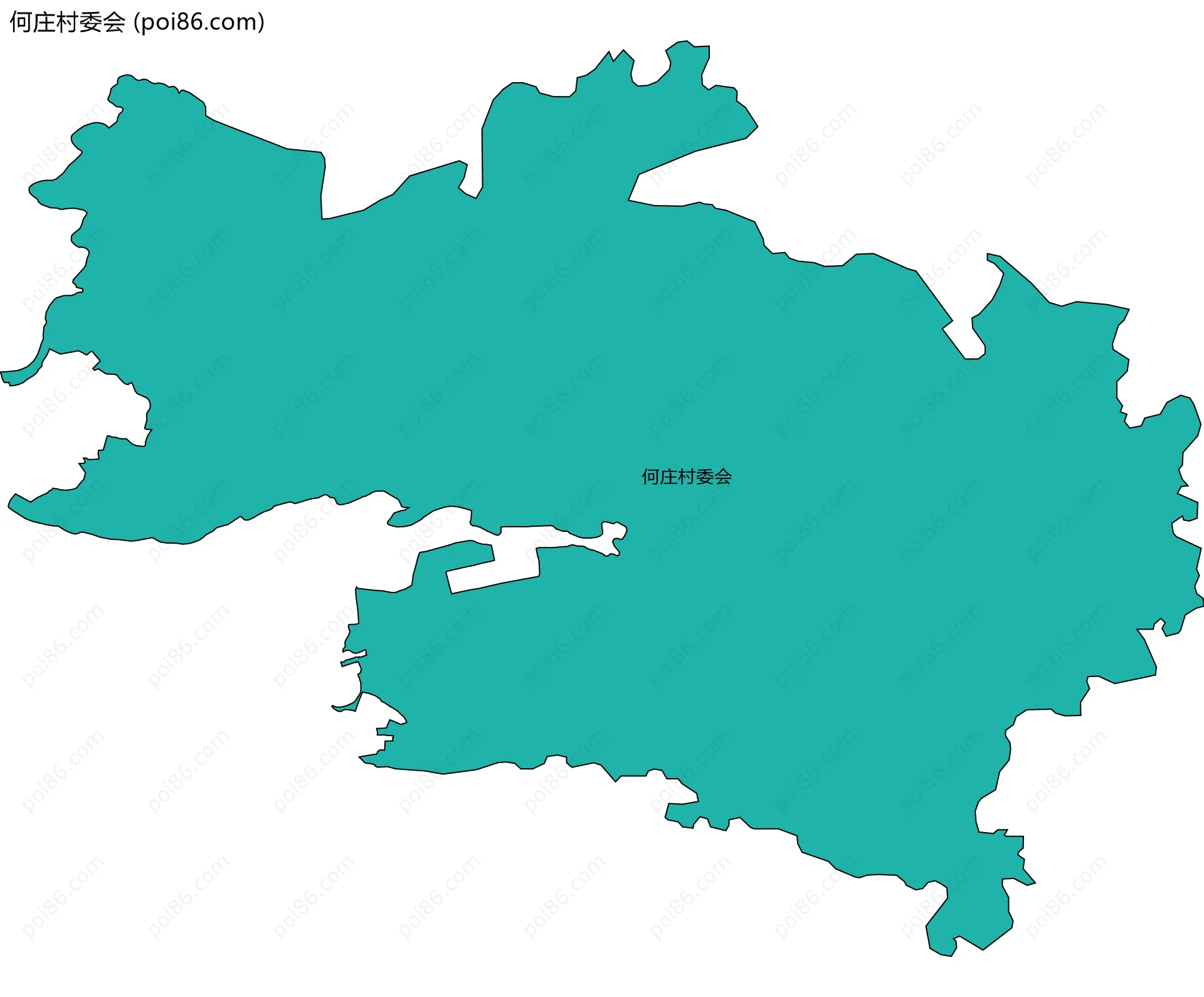 何庄村委会边界地图