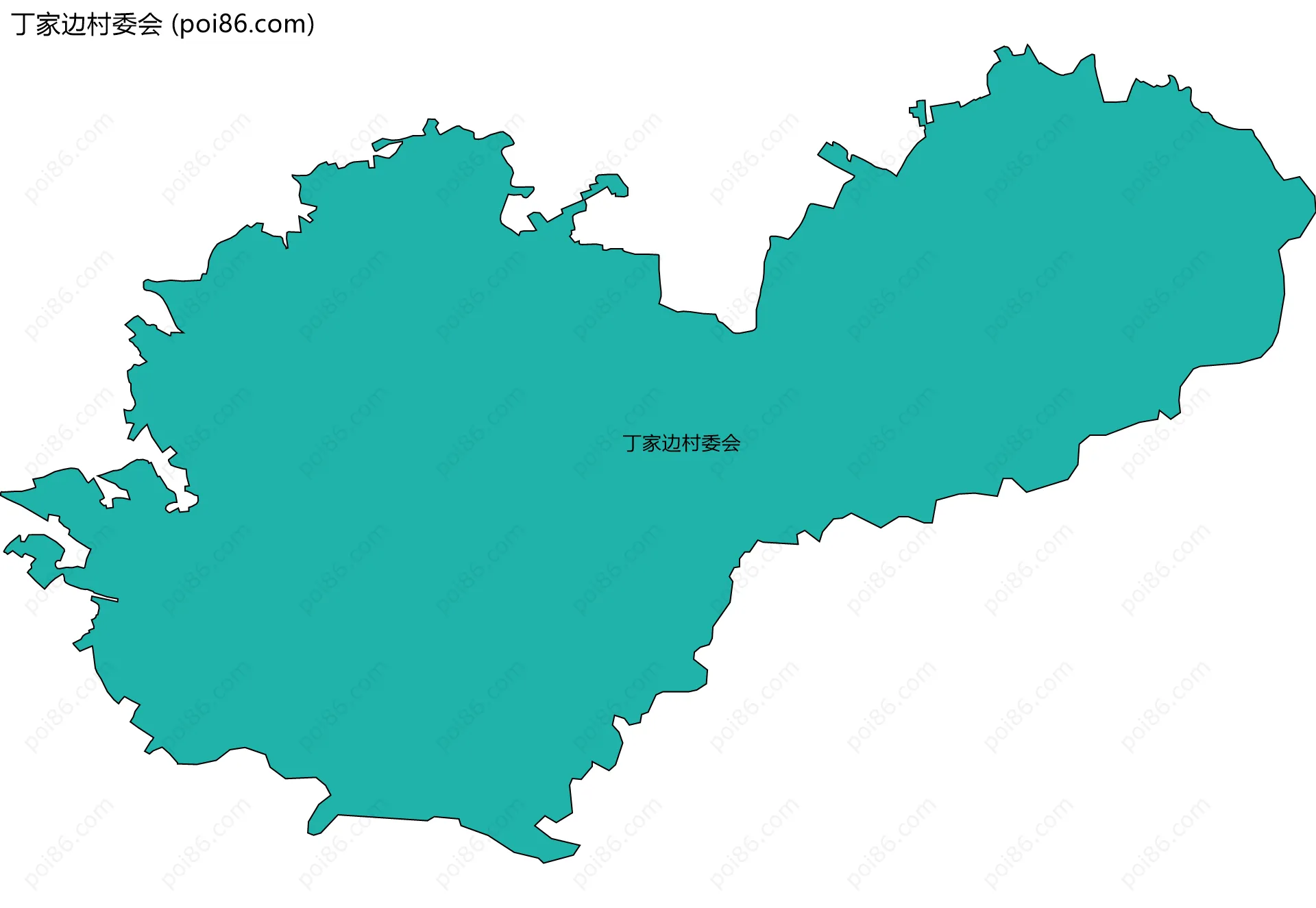 丁家边村委会边界地图