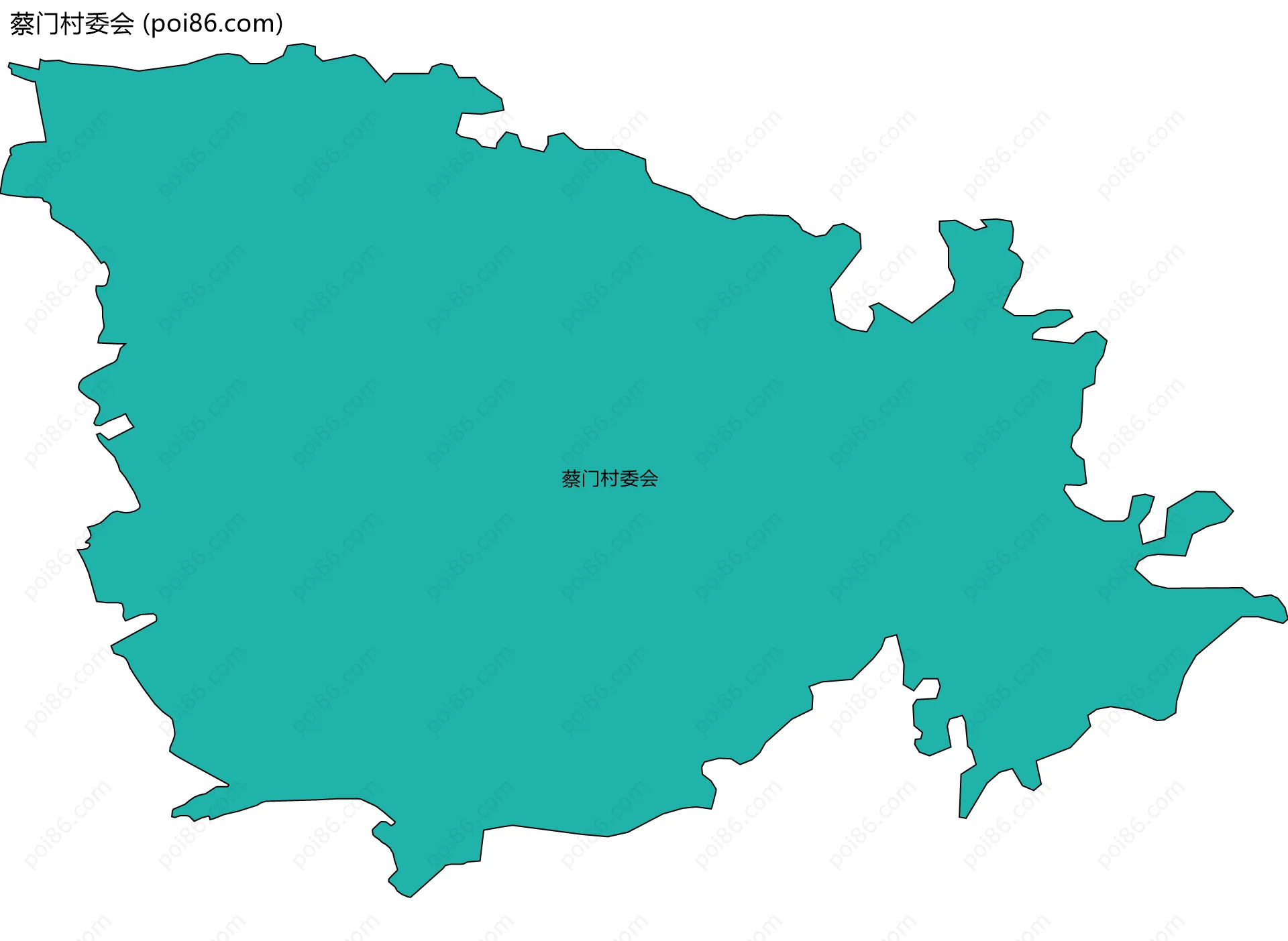 蔡门村委会边界地图