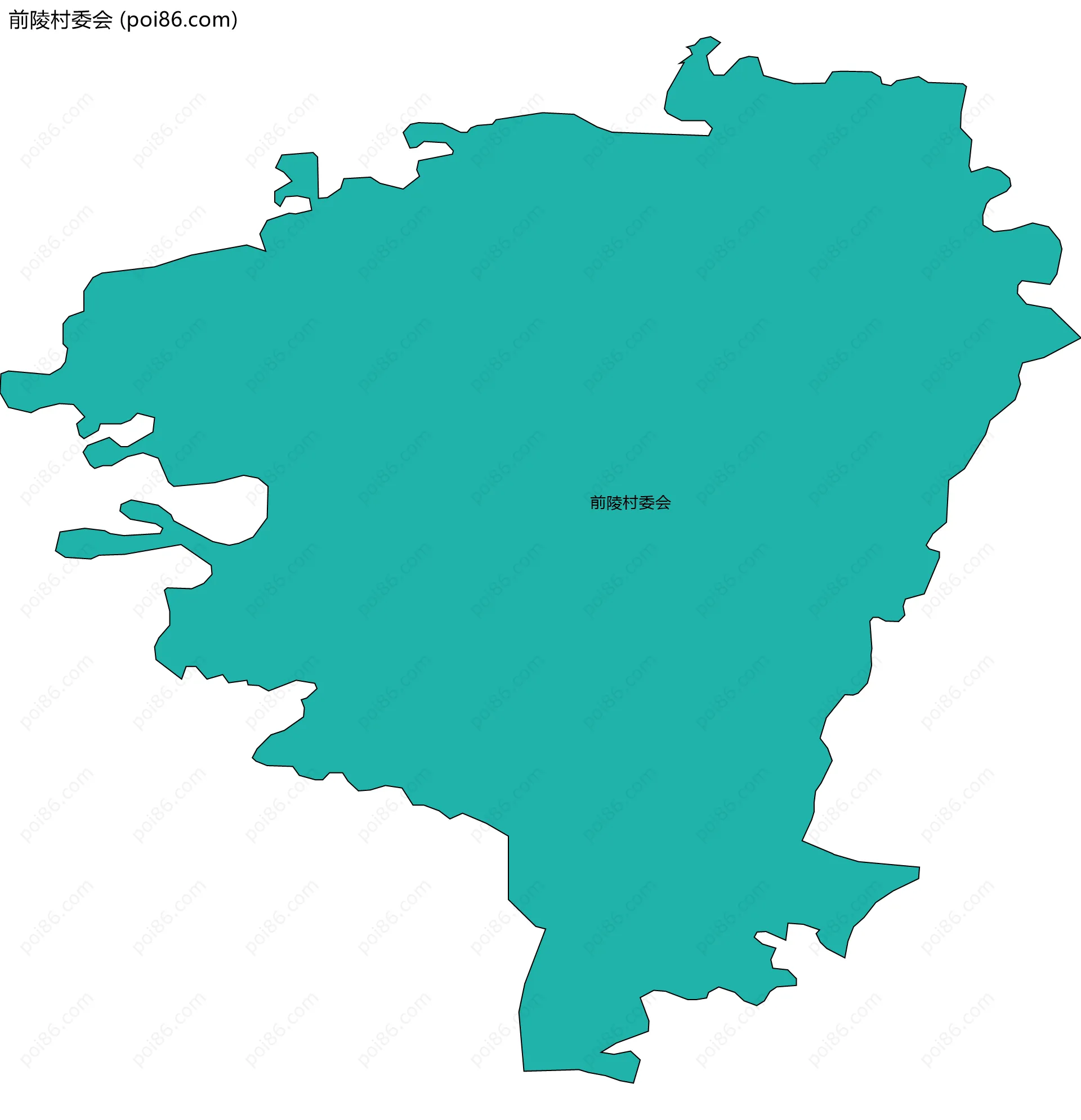 前陵村委会边界地图