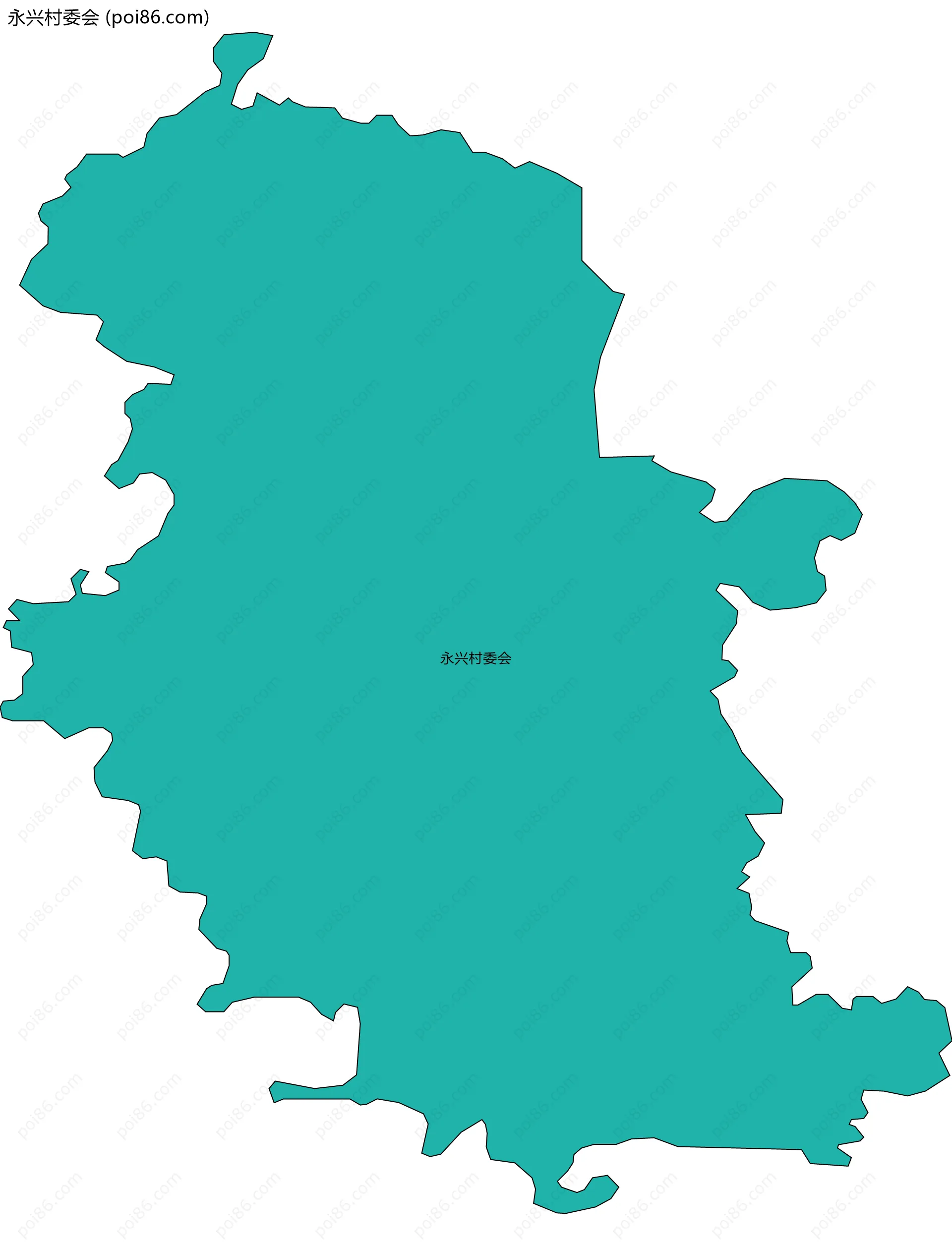 永兴村委会边界地图