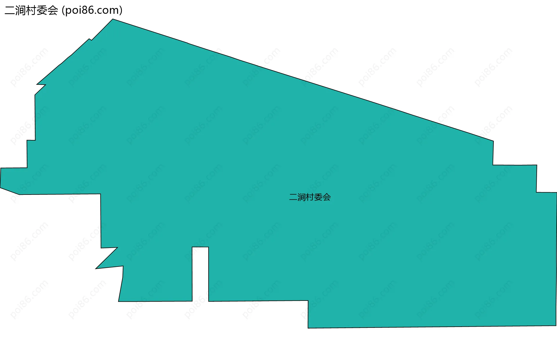 二涧村委会边界地图