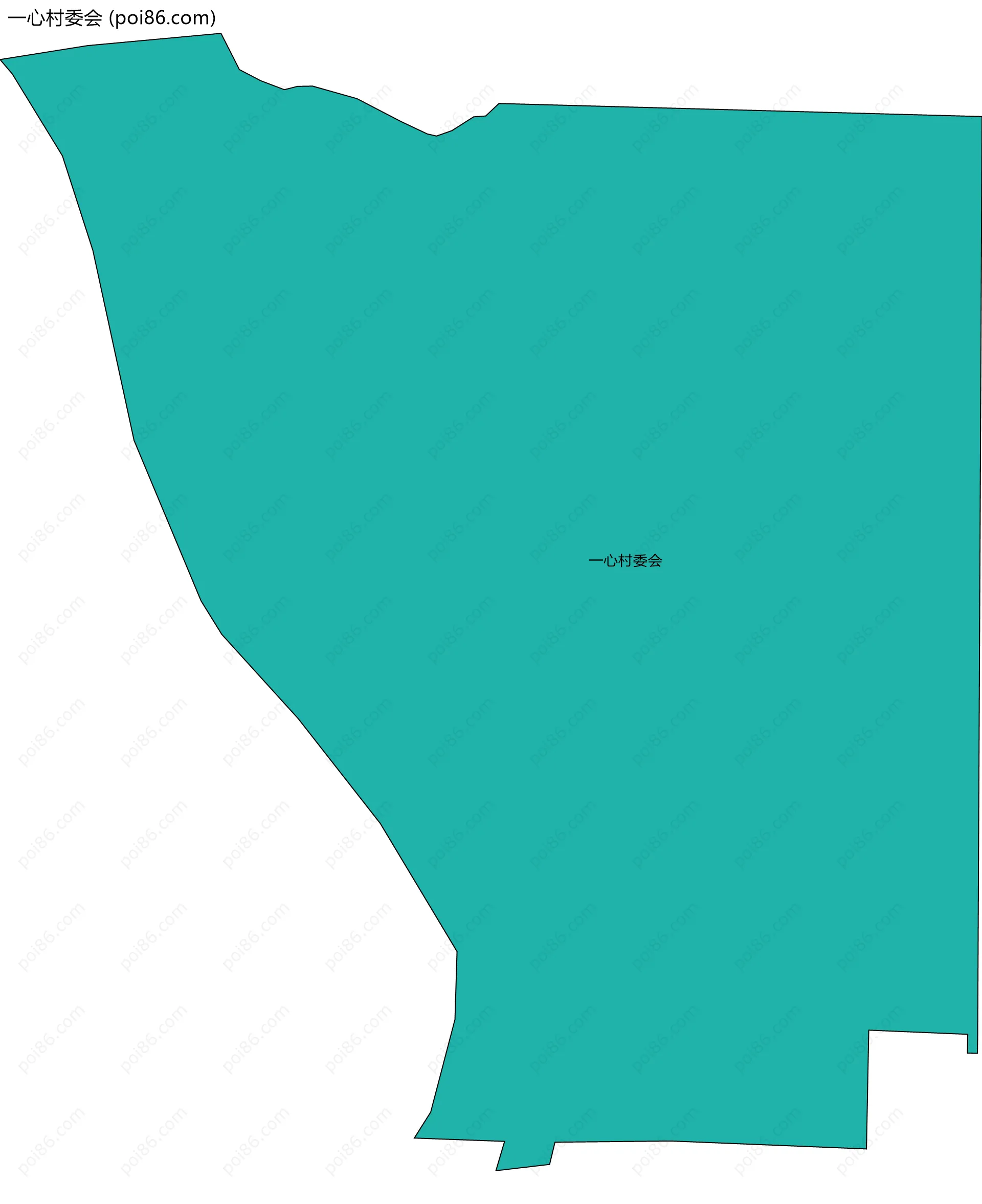 一心村委会边界地图