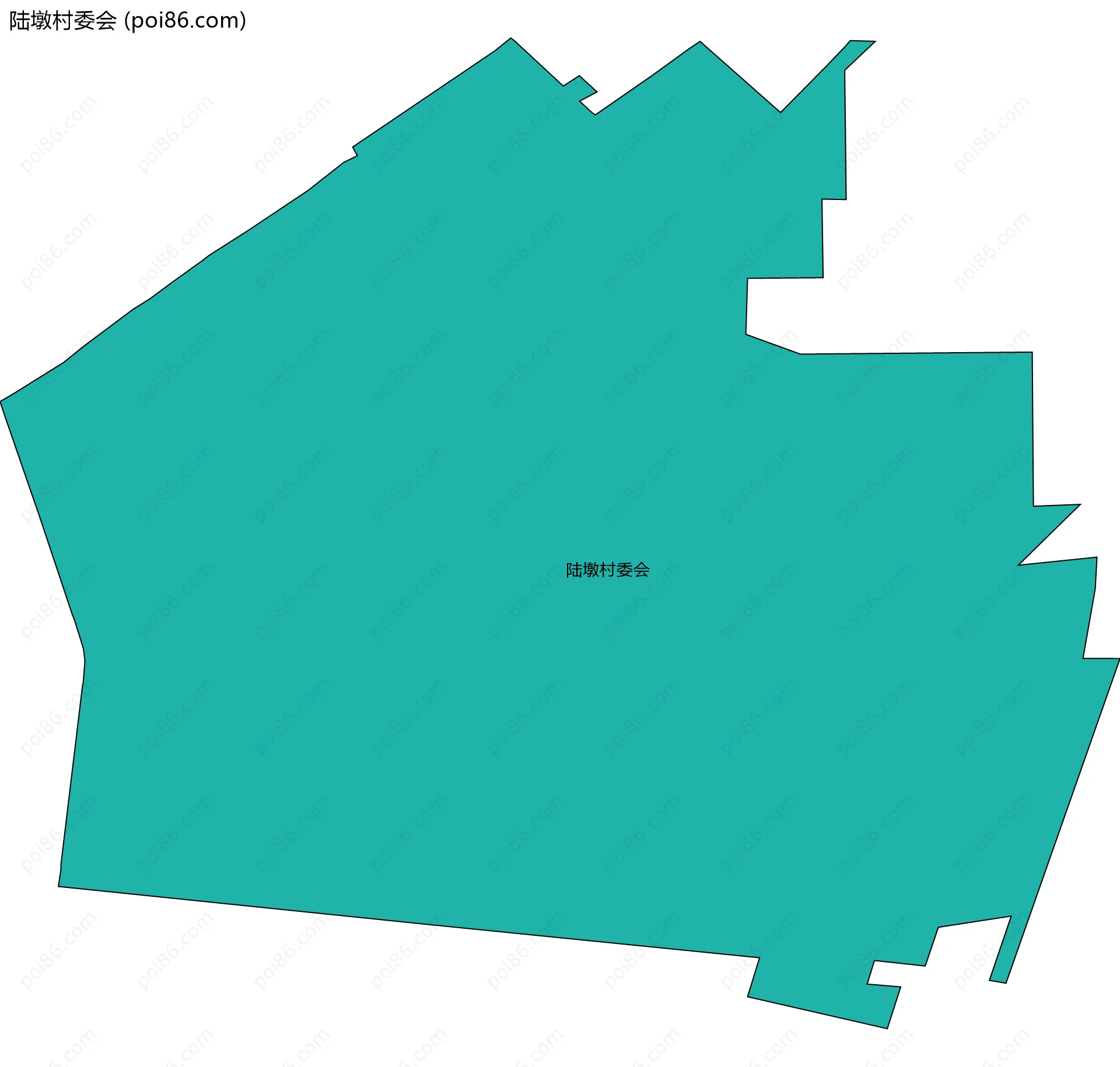 陆墩村委会边界地图