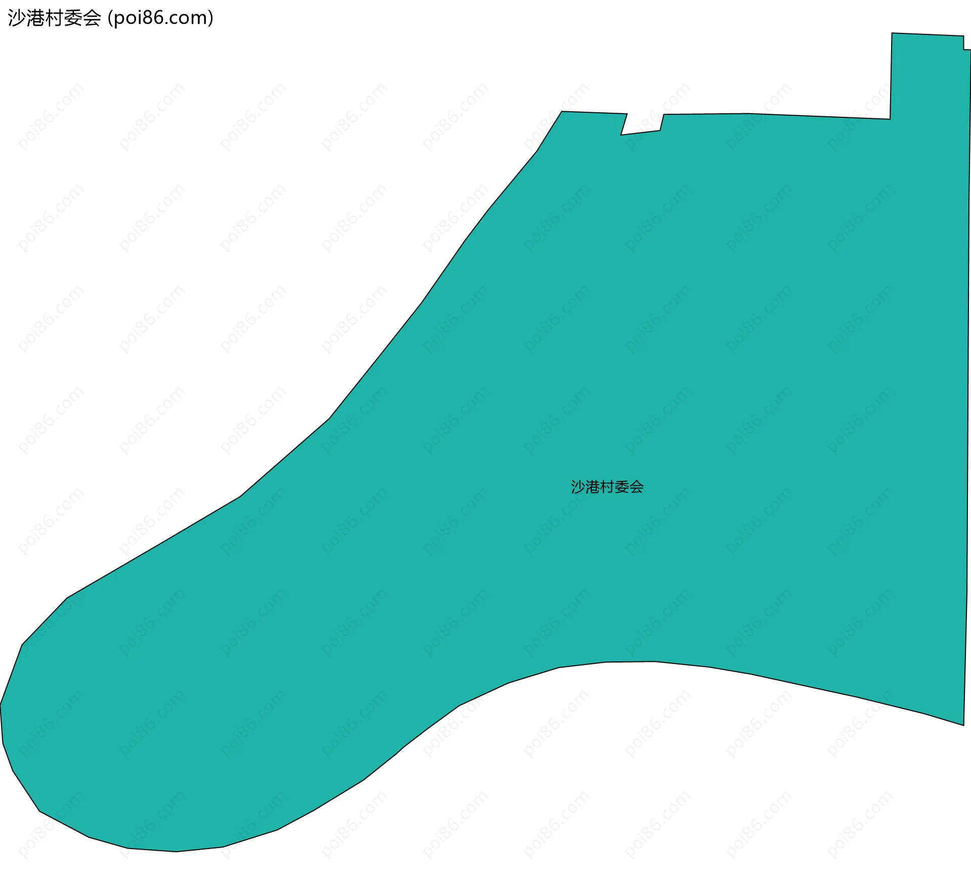 沙港村委会边界地图