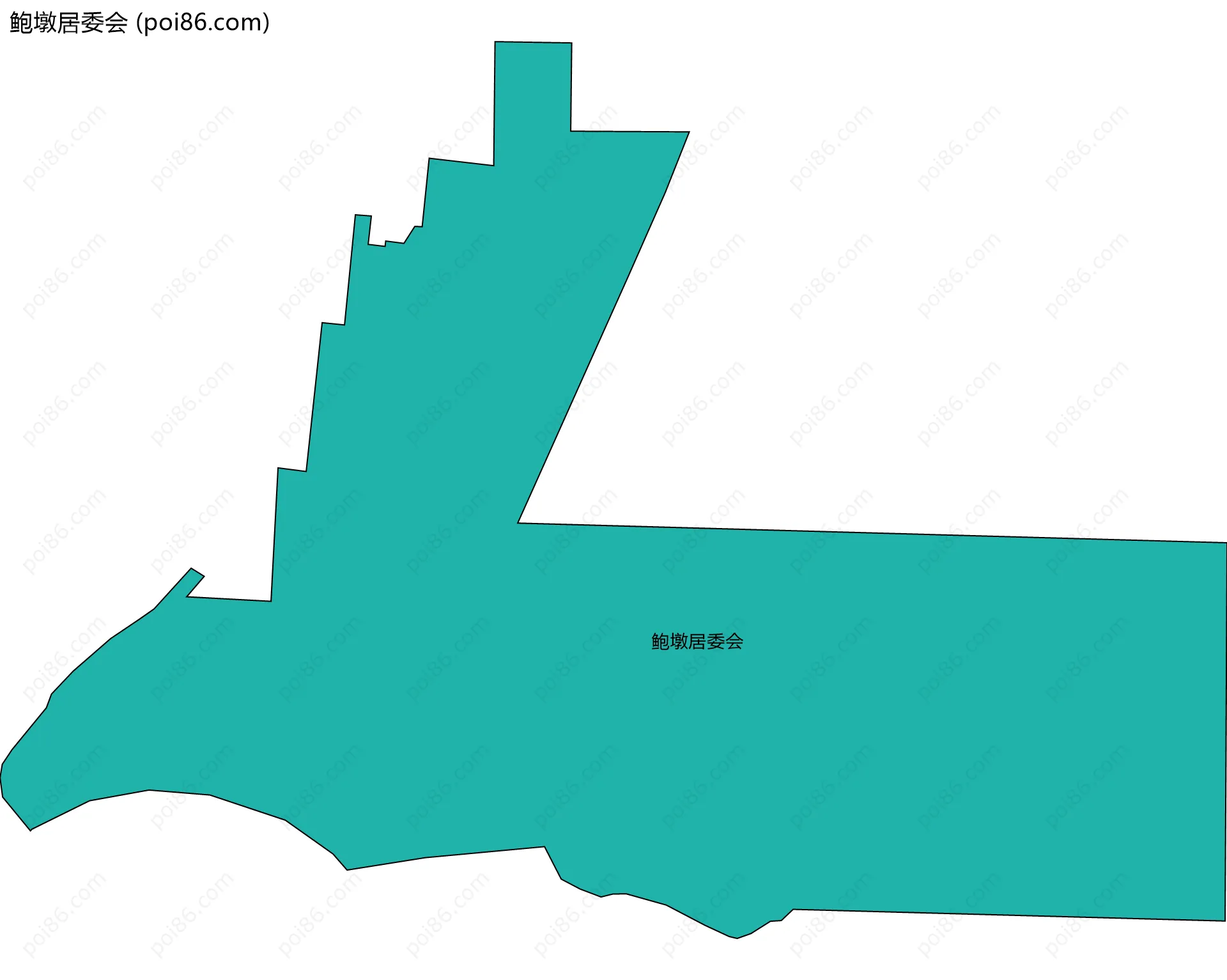 鲍墩居委会边界地图