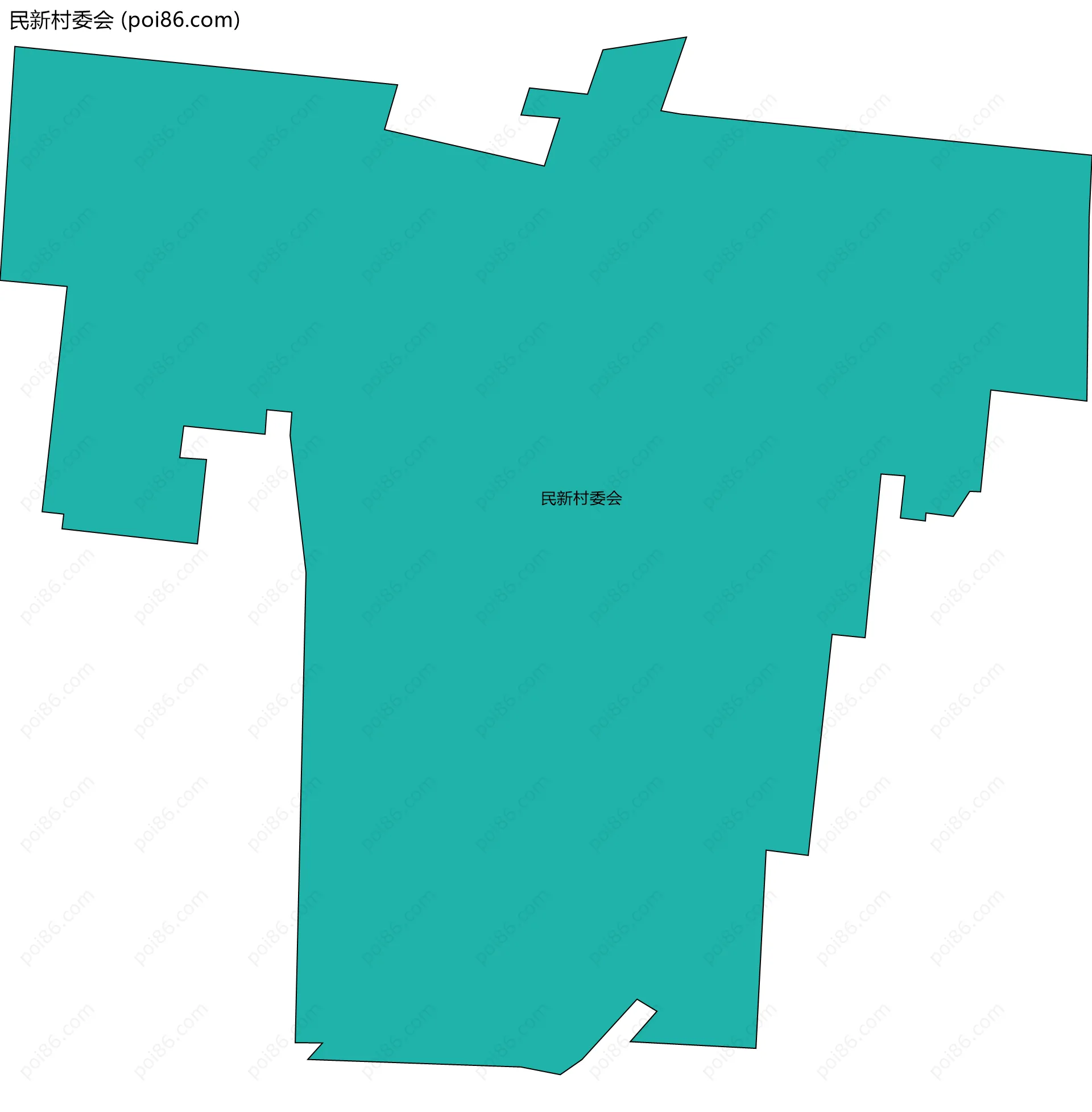 民新村委会边界地图