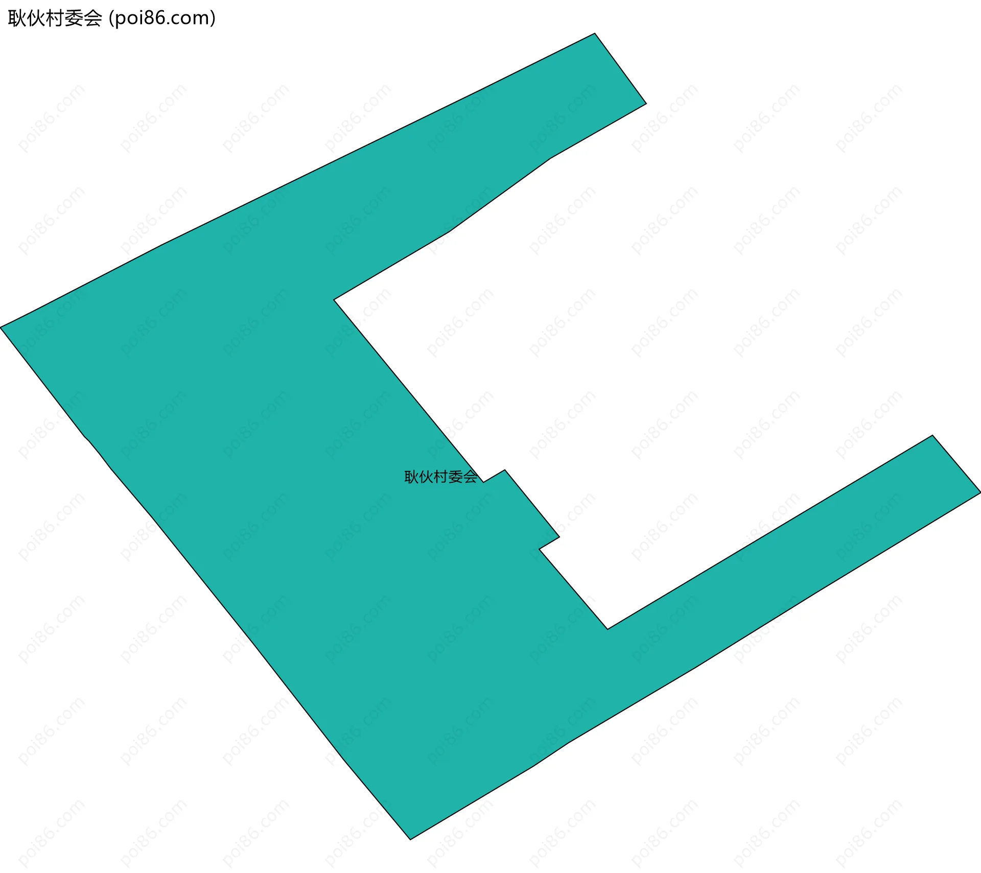 耿伙村委会边界地图