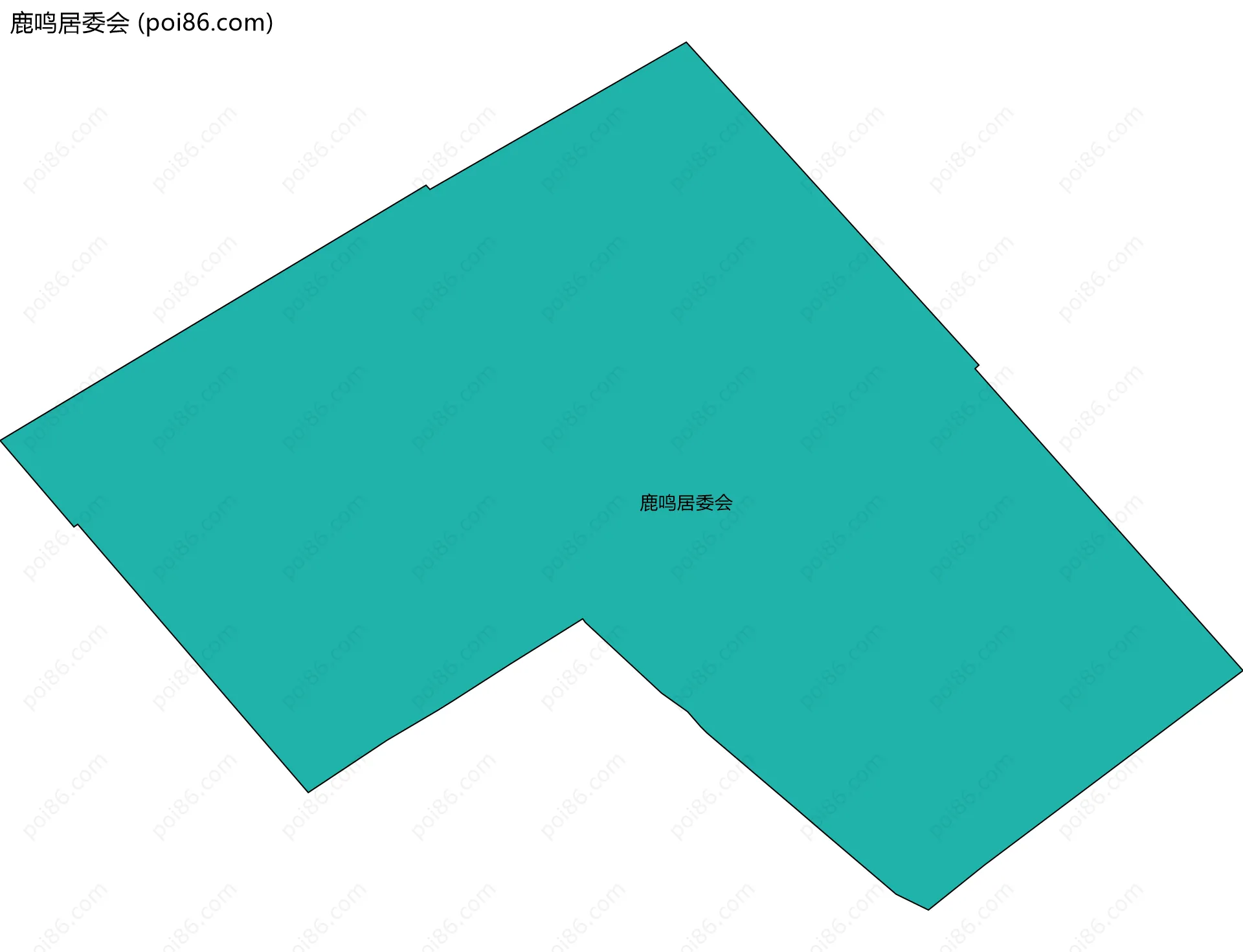 鹿鸣居委会边界地图