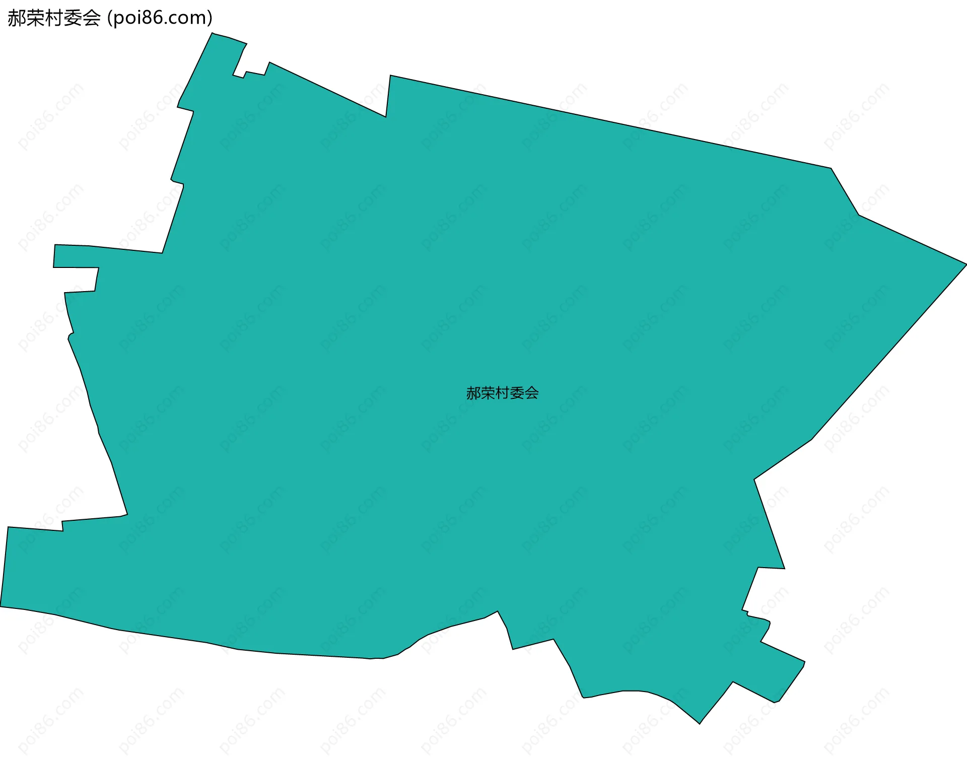 郝荣村委会边界地图