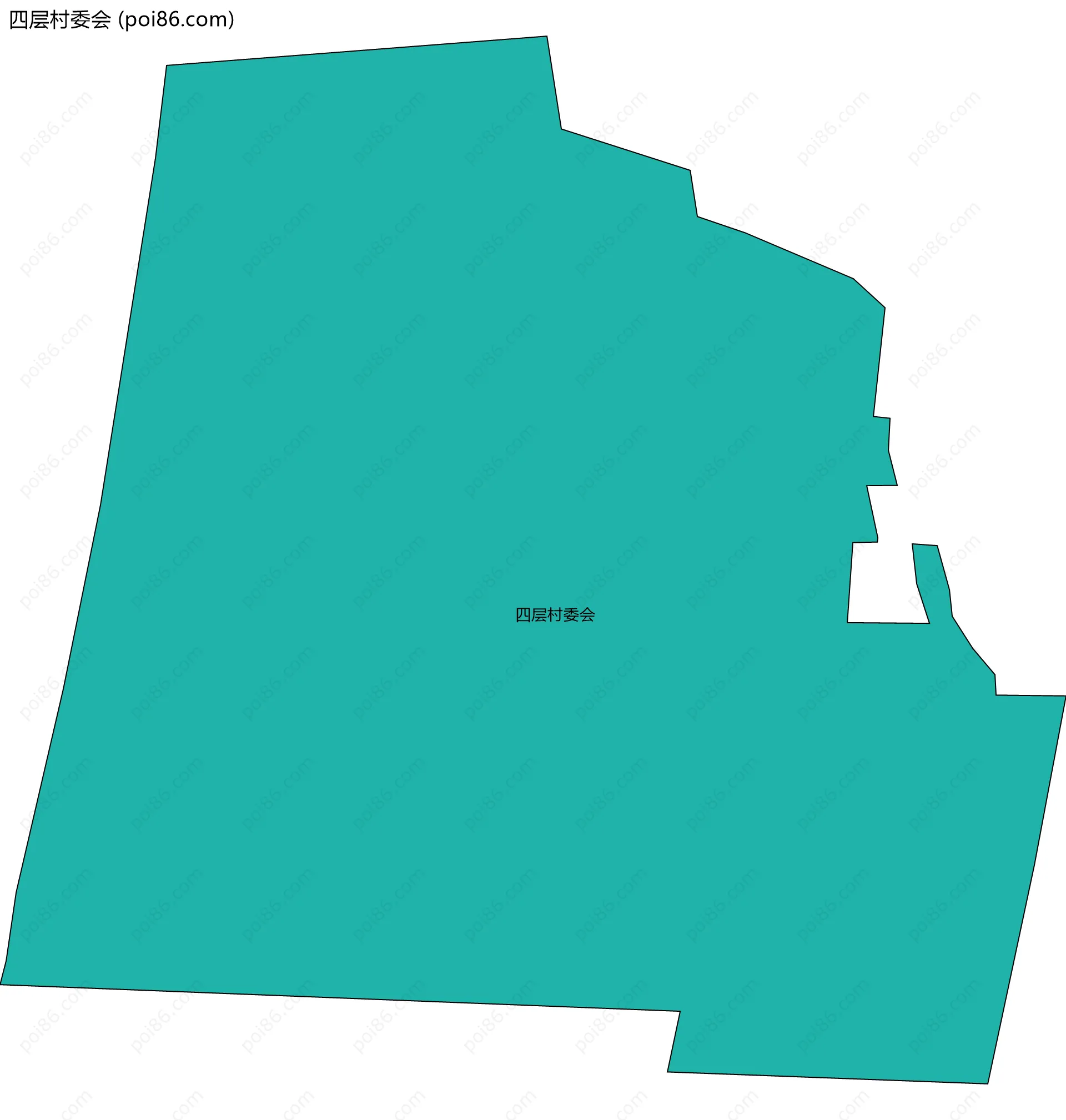 四层村委会边界地图