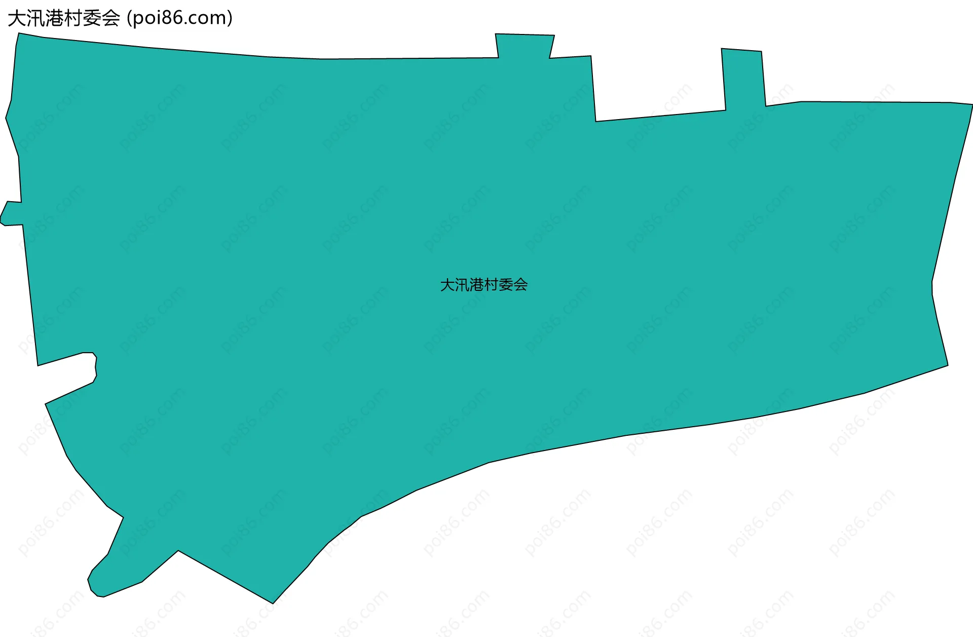 大汛港村委会边界地图