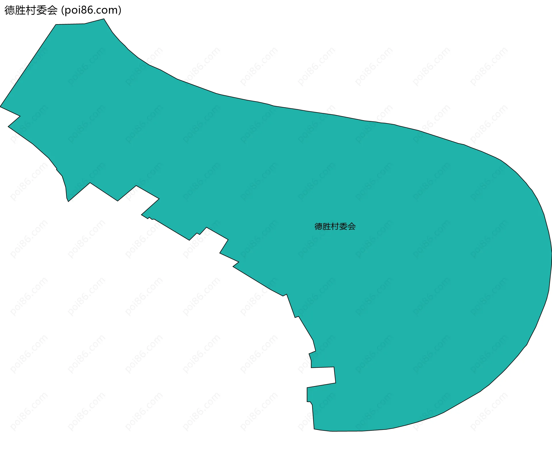 德胜村委会边界地图