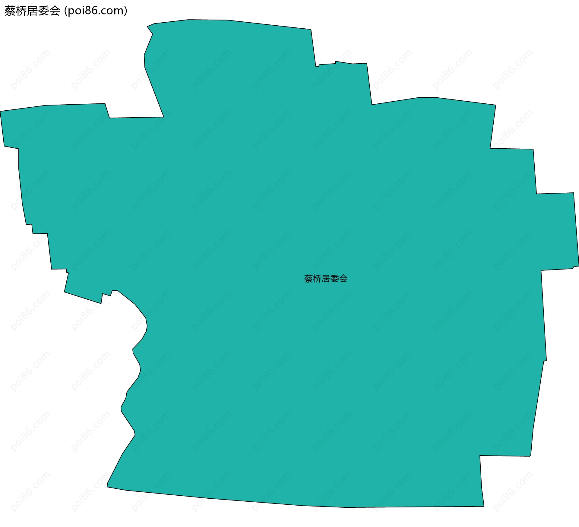 蔡桥居委会边界地图