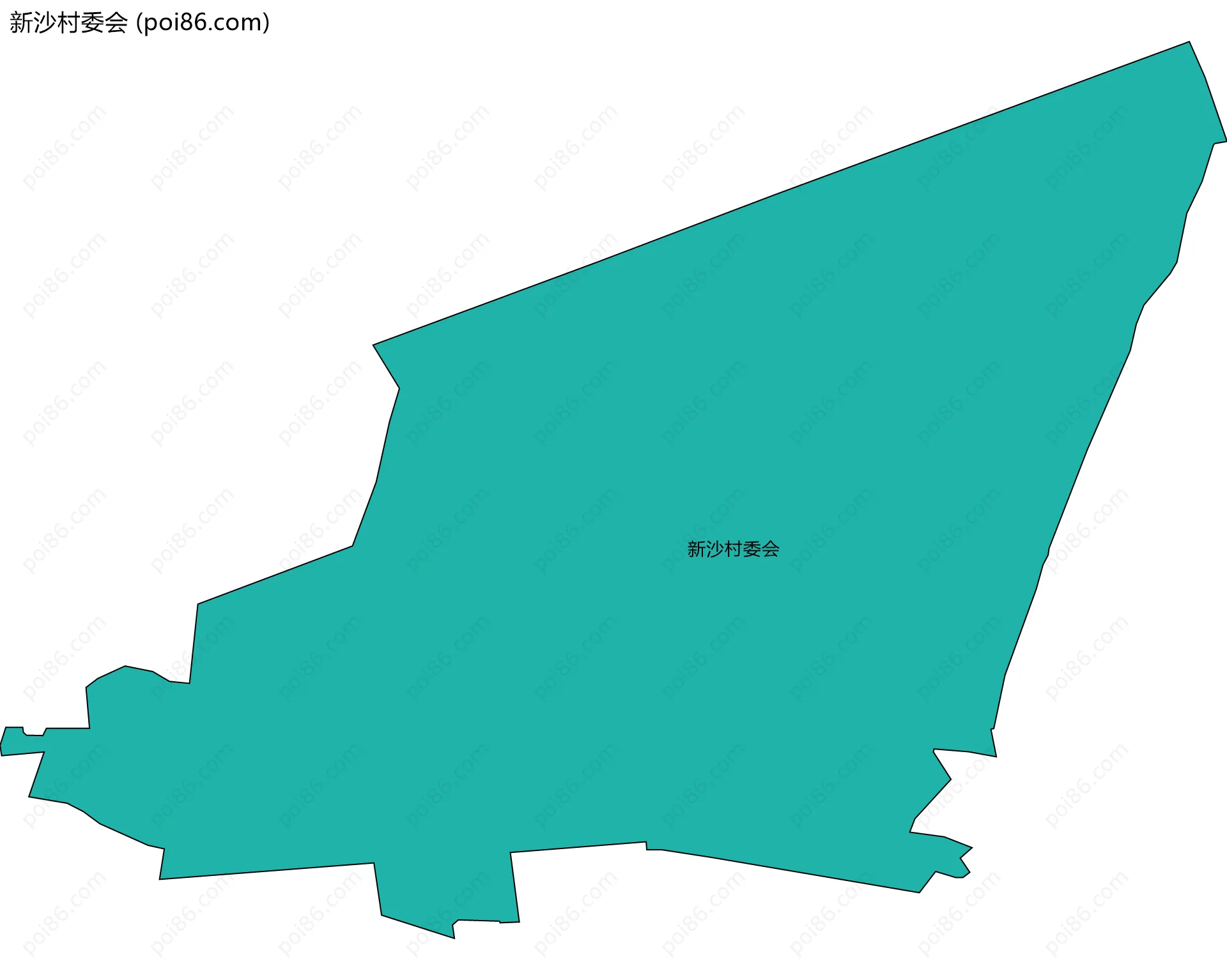 新沙村委会边界地图