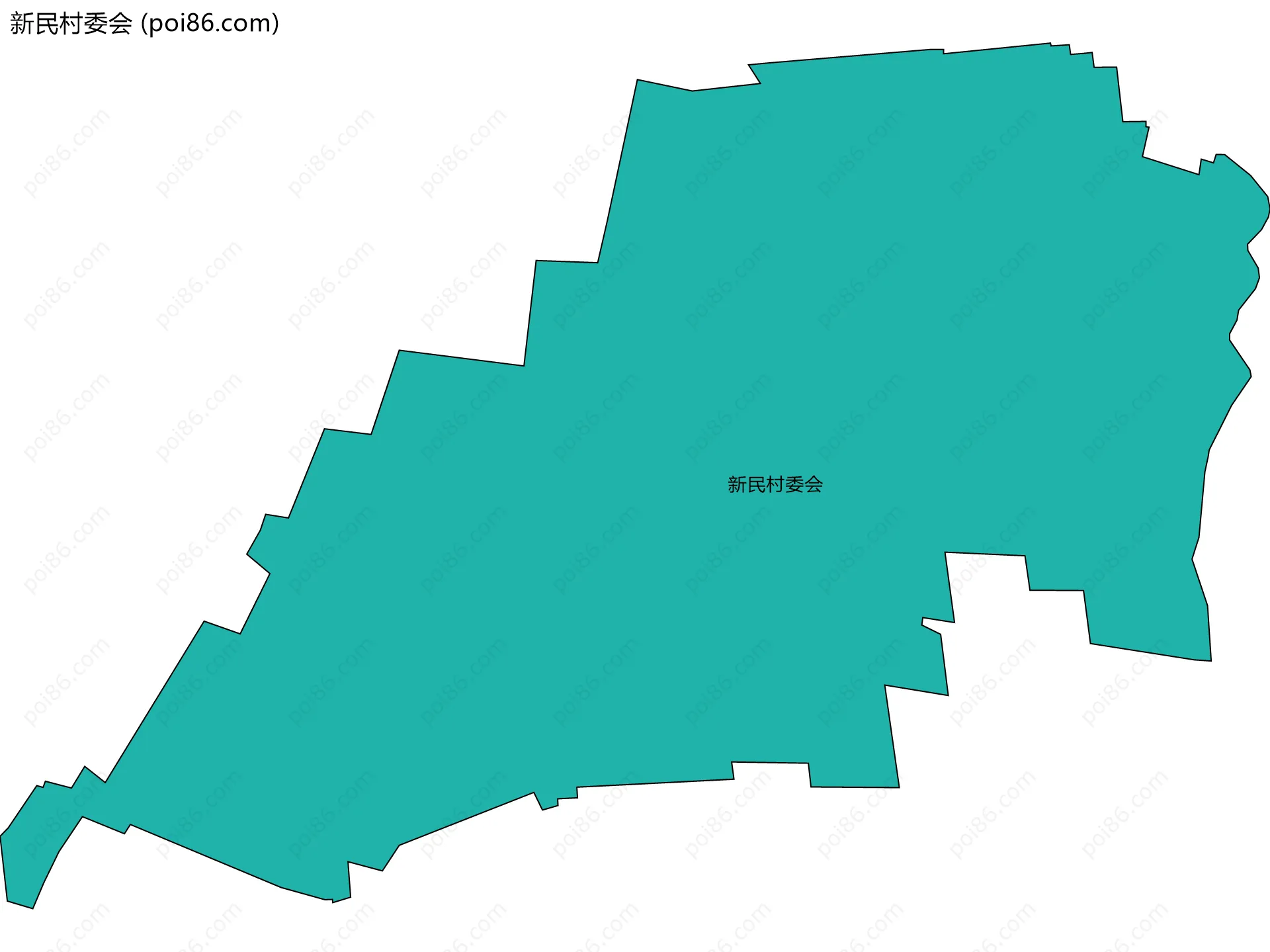 新民村委会边界地图
