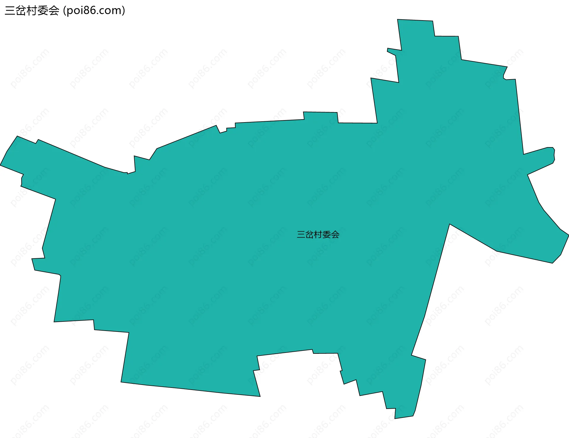 三岔村委会边界地图