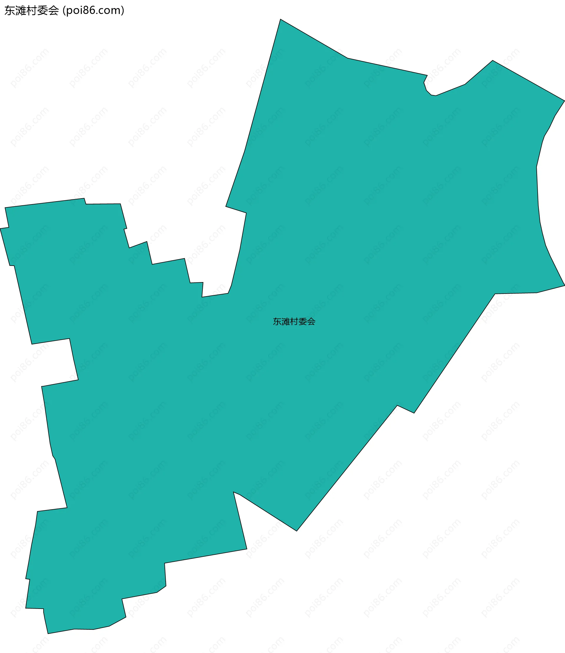 东滩村委会边界地图