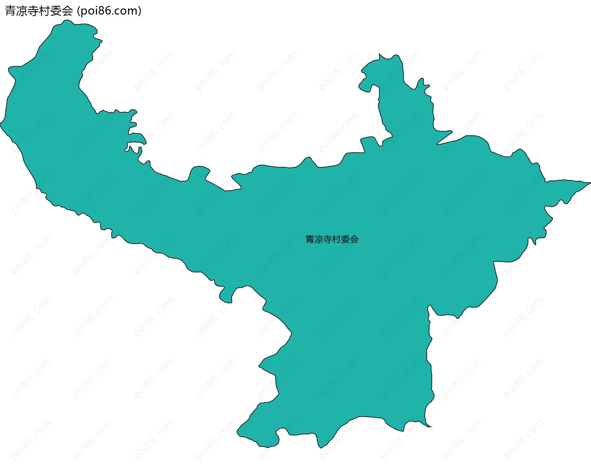 青凉寺村委会边界地图