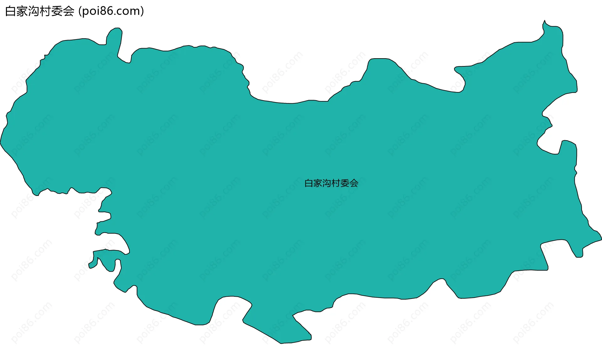 白家沟村委会边界地图