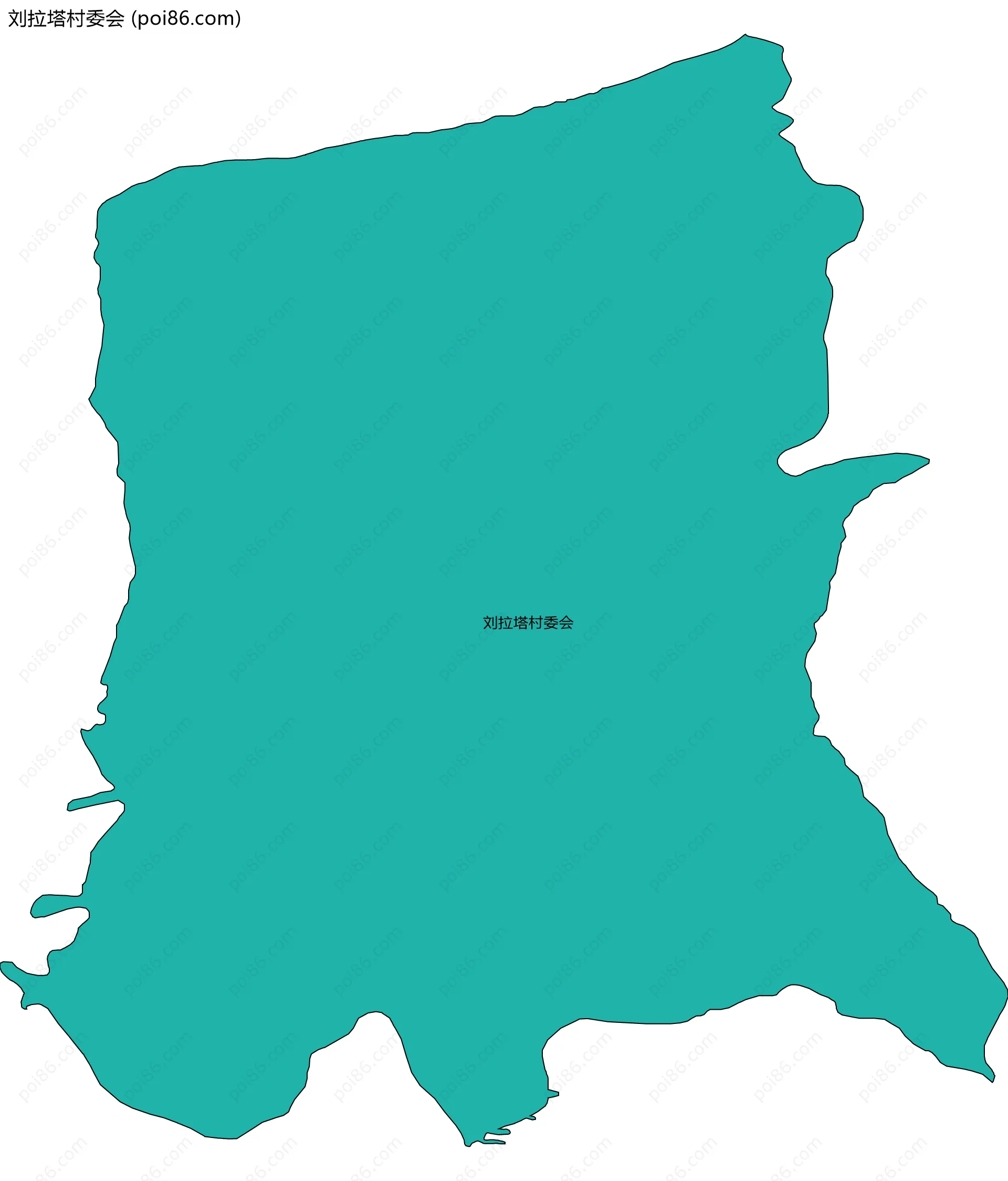 刘拉塔村委会边界地图