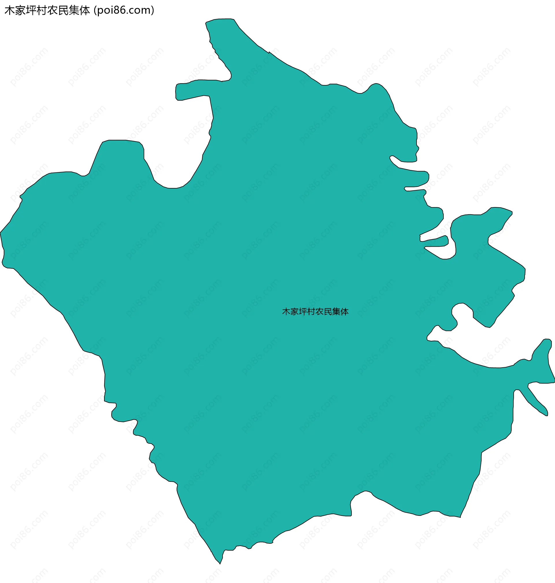 木家坪村农民集体边界地图
