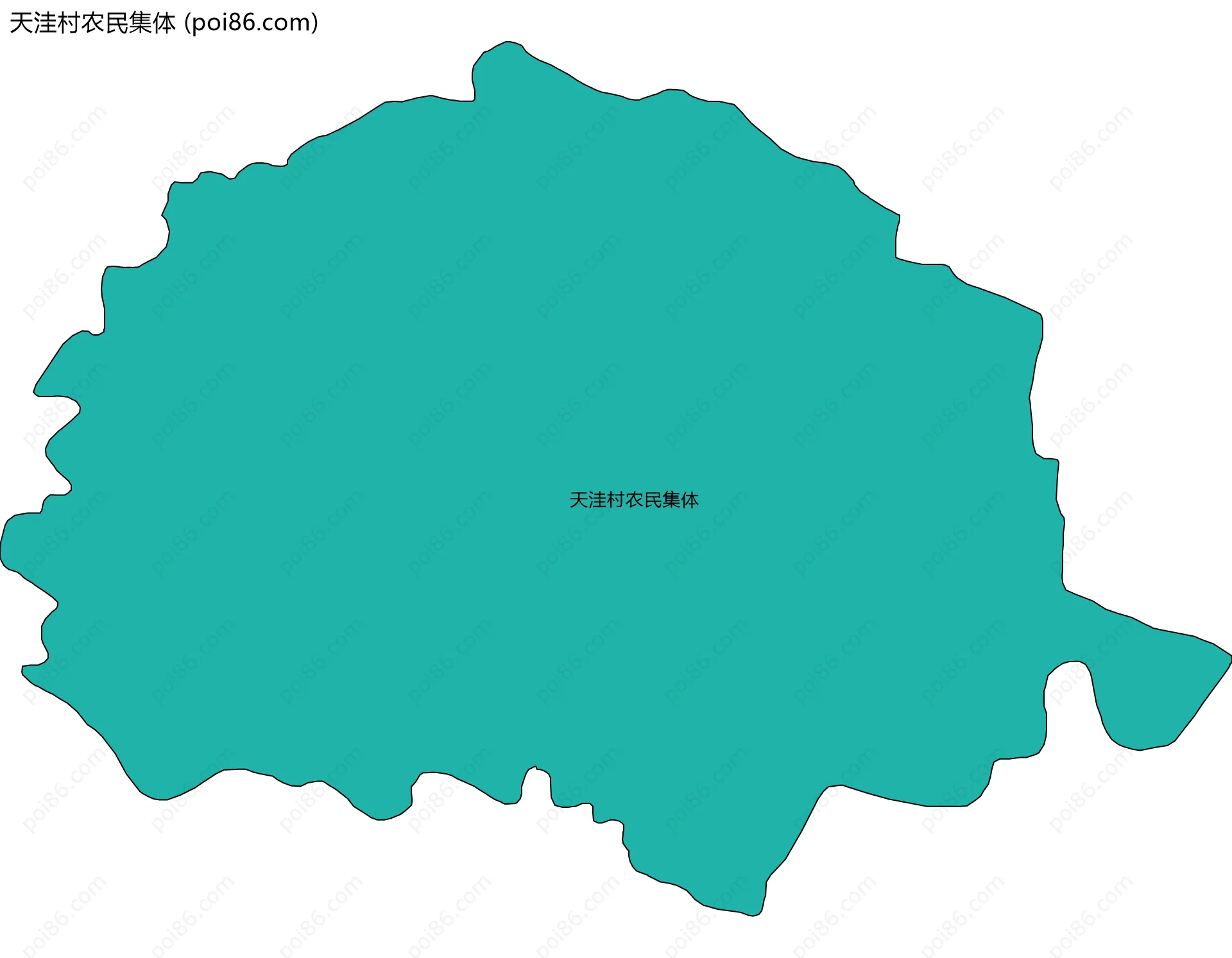 天洼村农民集体边界地图