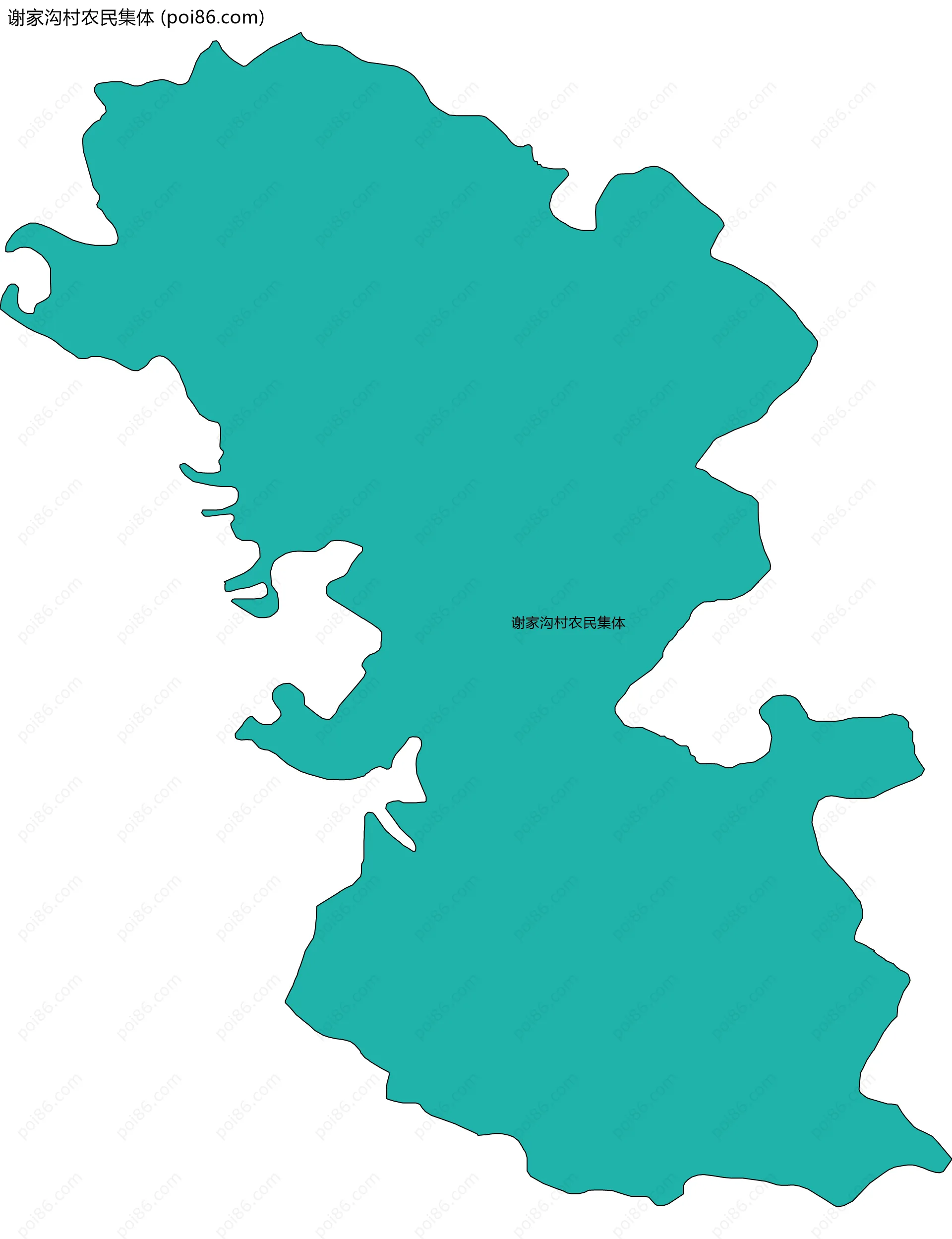 谢家沟村农民集体边界地图