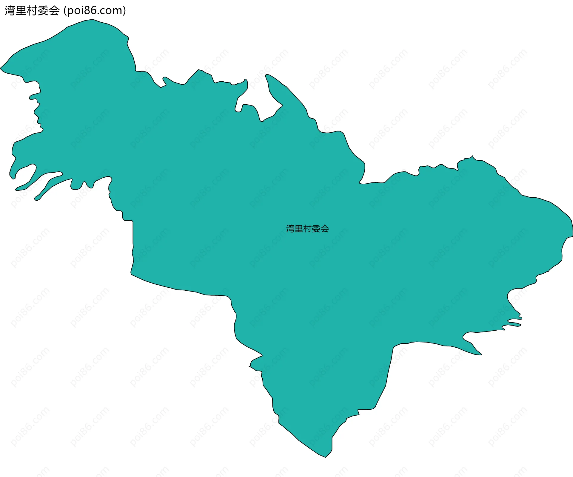 湾里村委会边界地图