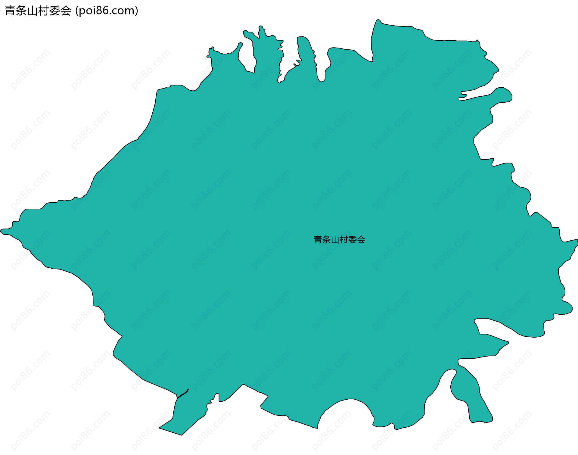青条山村委会边界地图