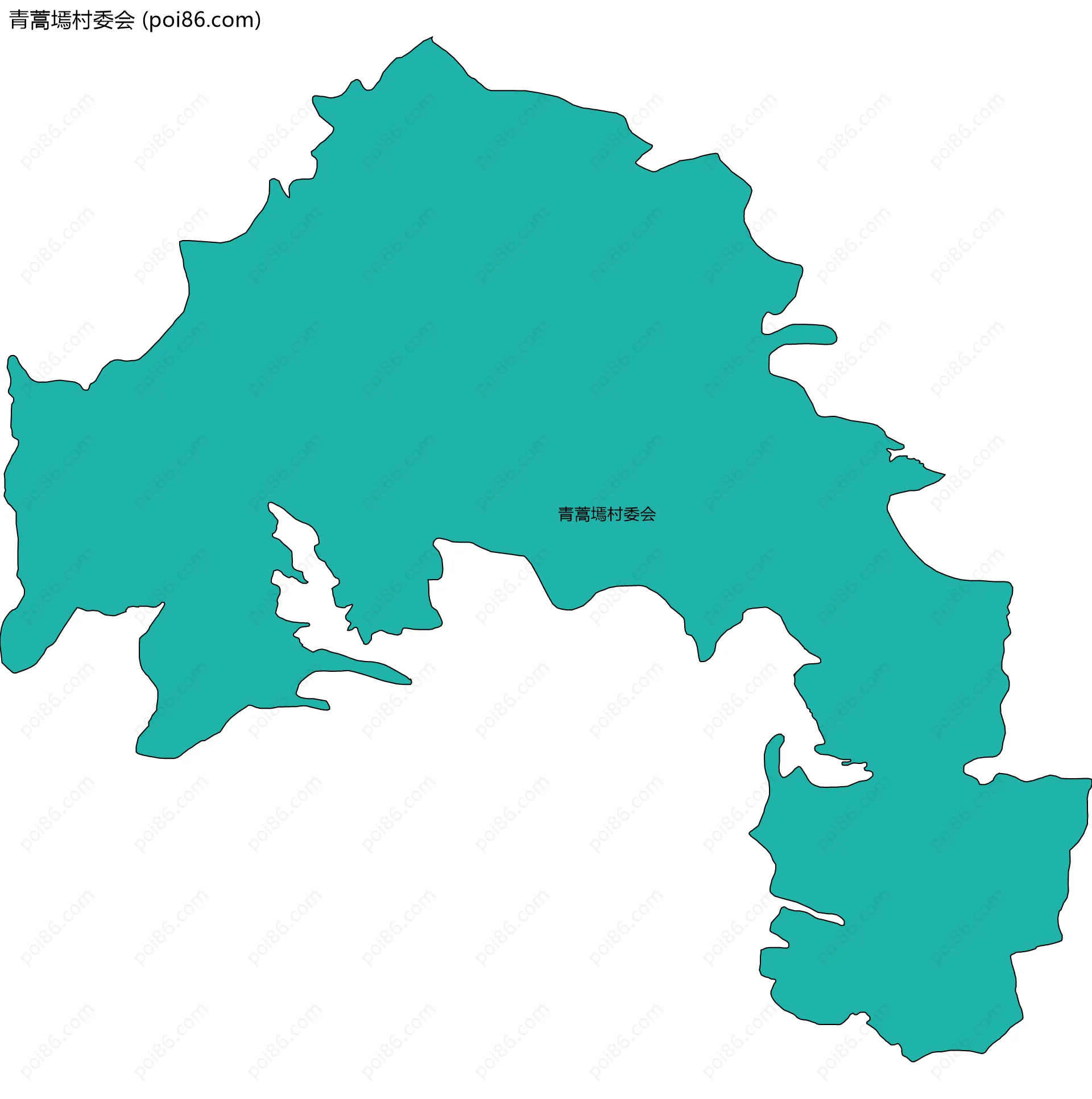 青蒿墕村委会边界地图