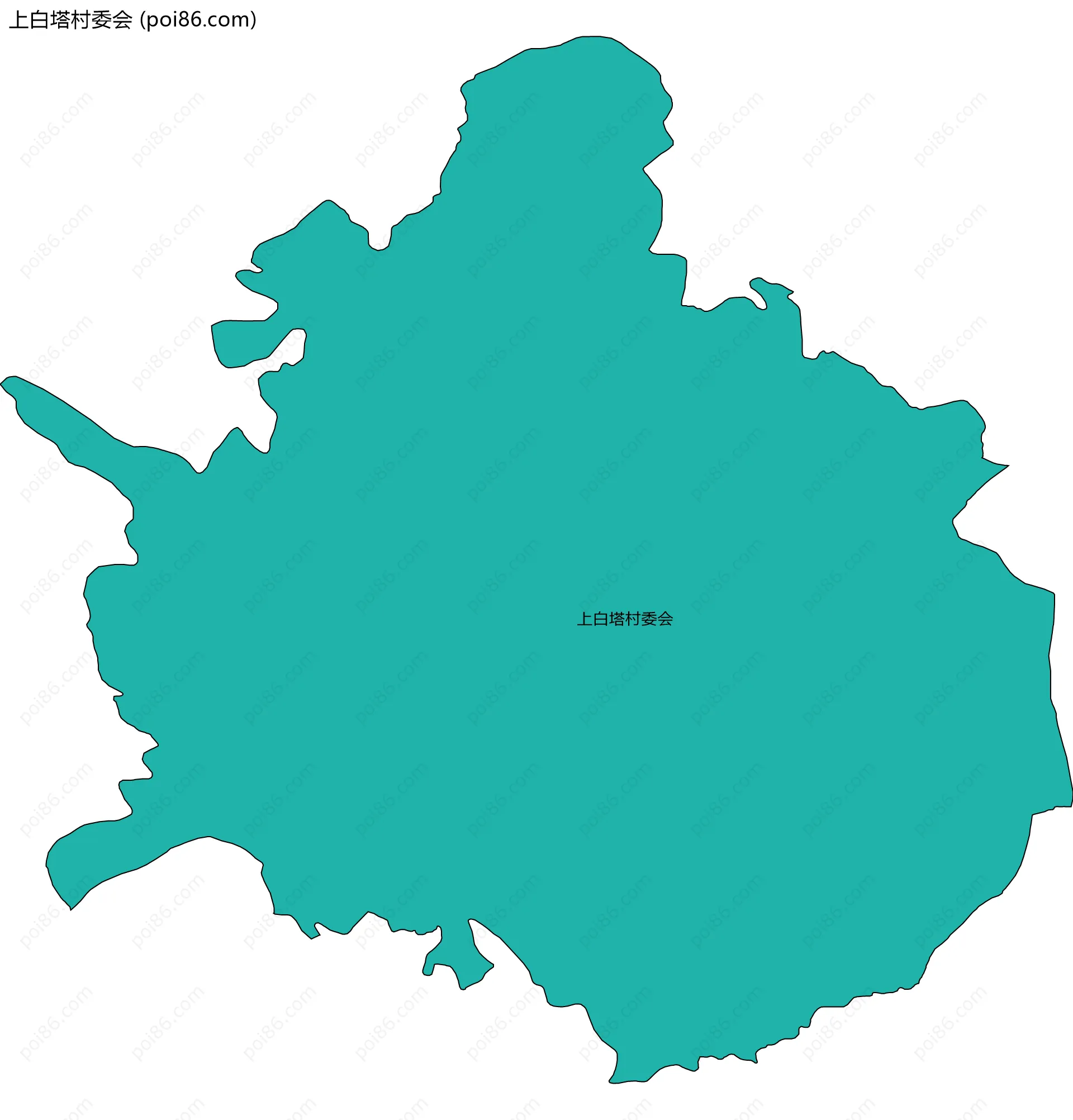 上白塔村委会边界地图