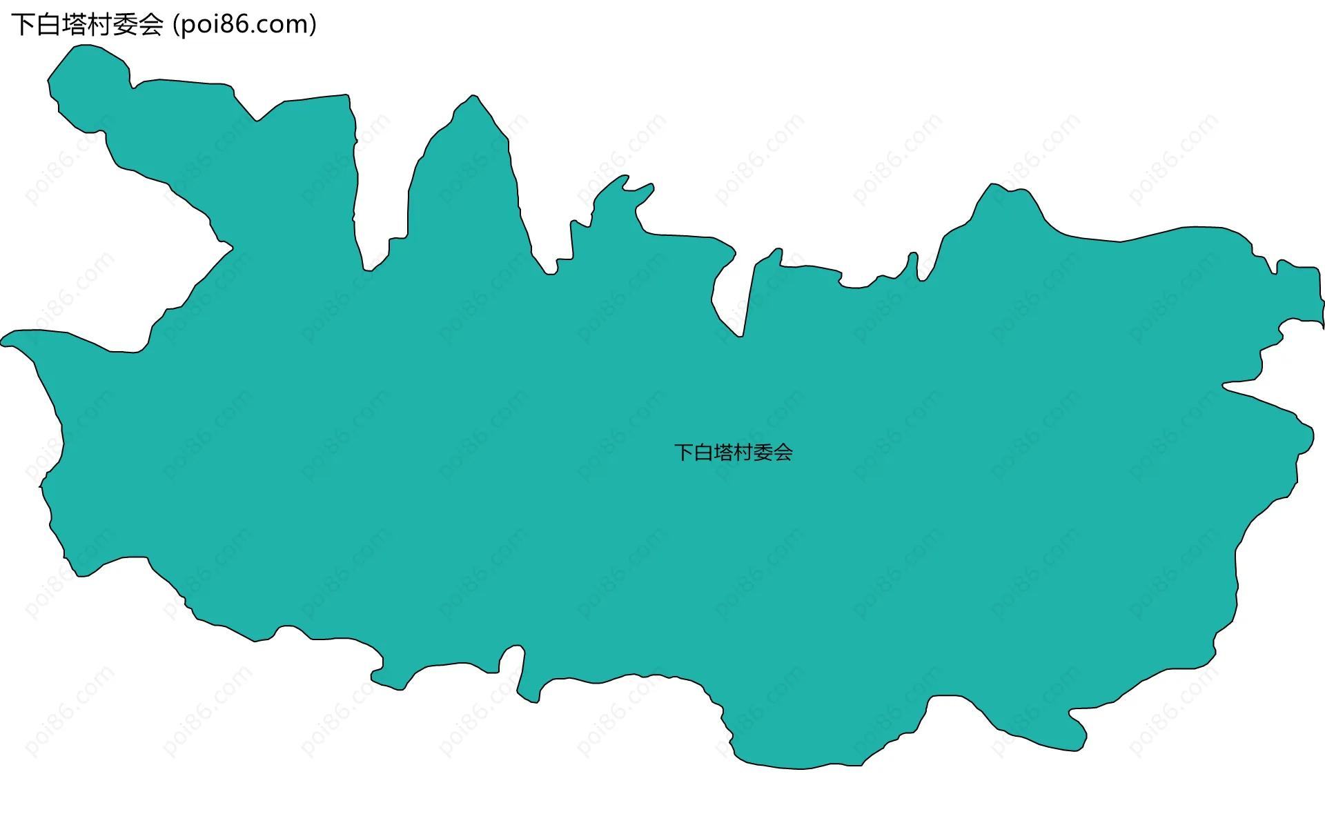 下白塔村委会边界地图