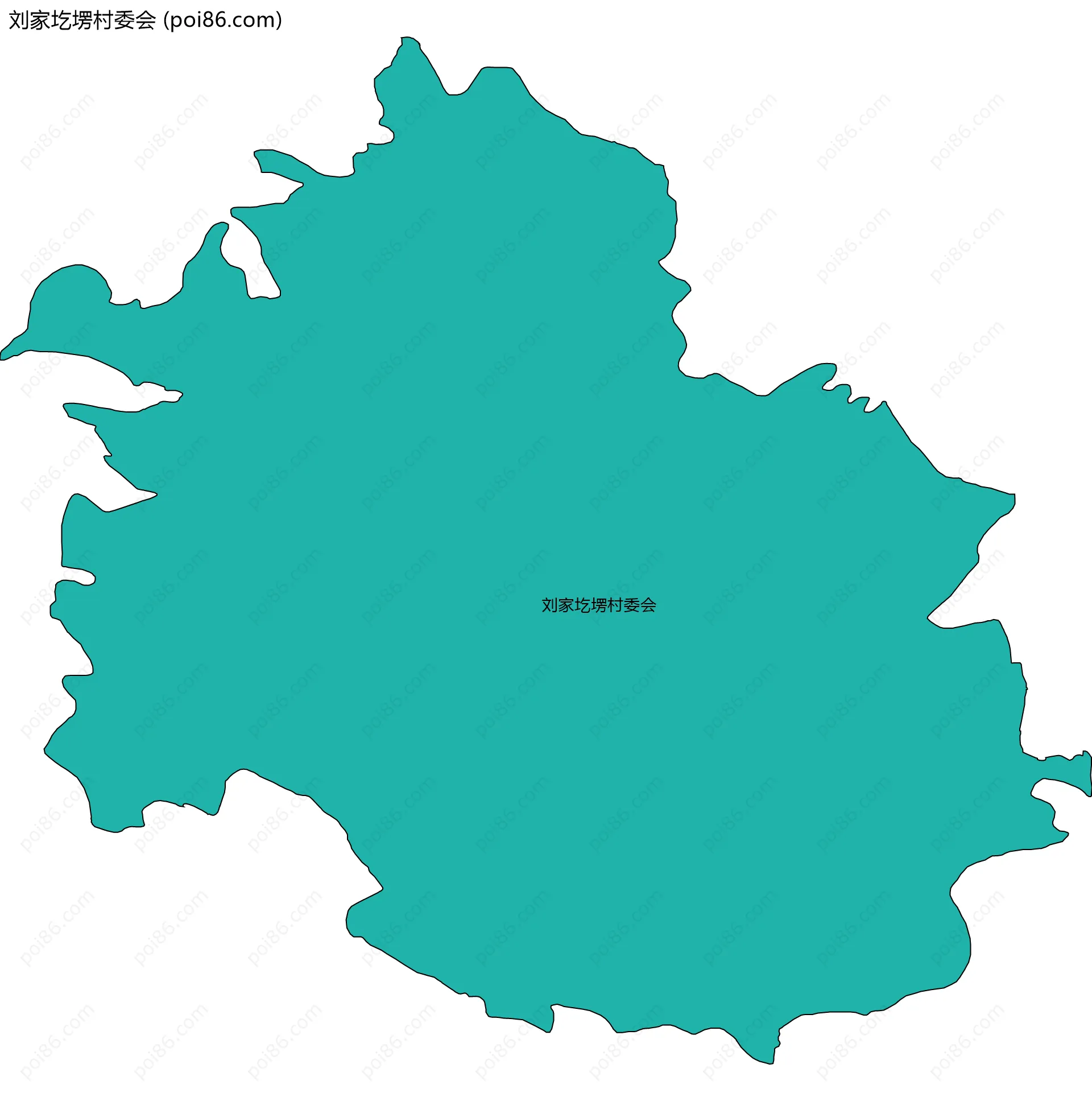 刘家圪塄村委会边界地图