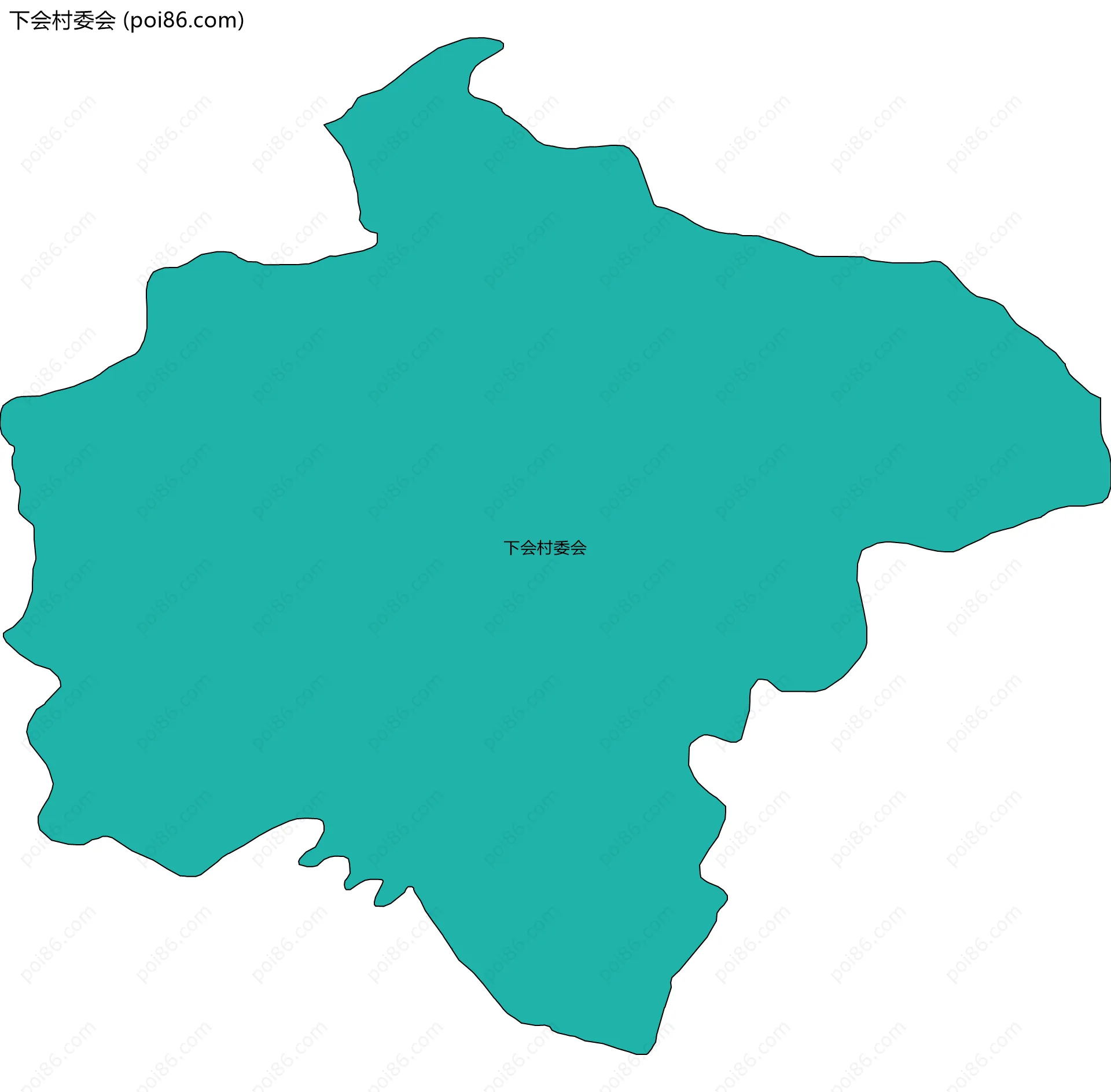 下会村委会边界地图