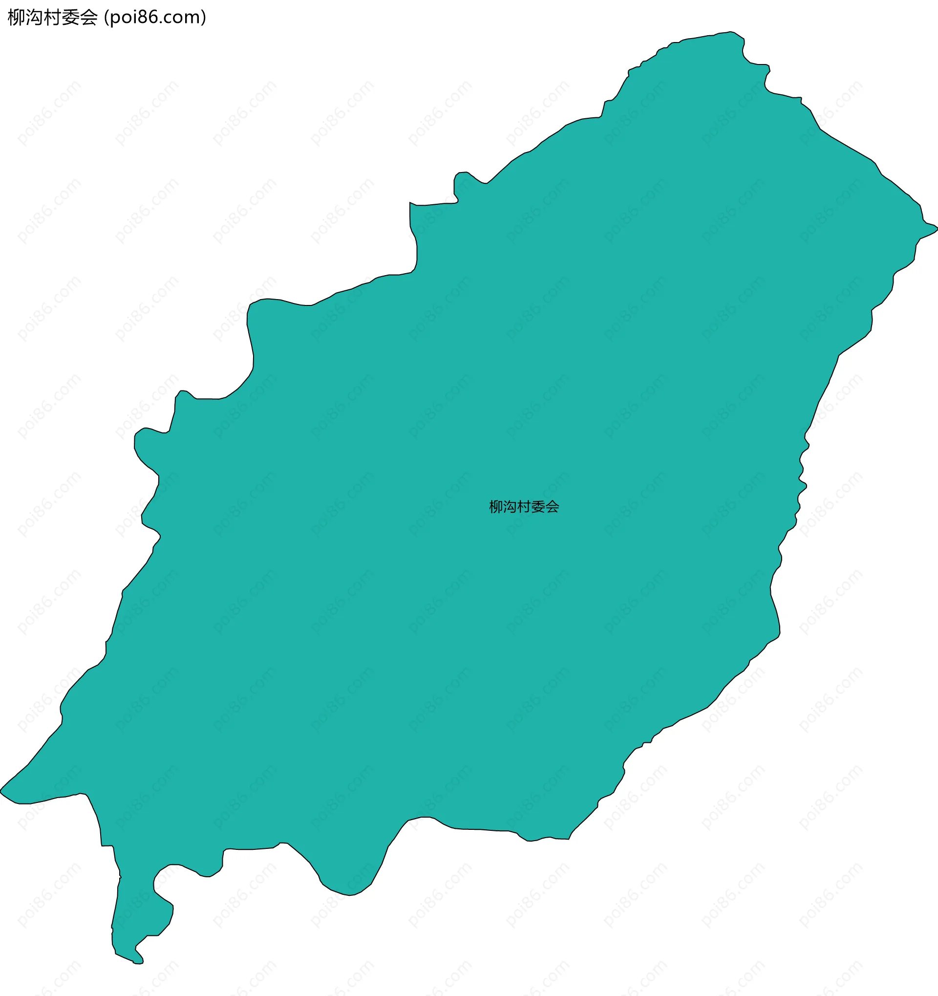 柳沟村委会边界地图