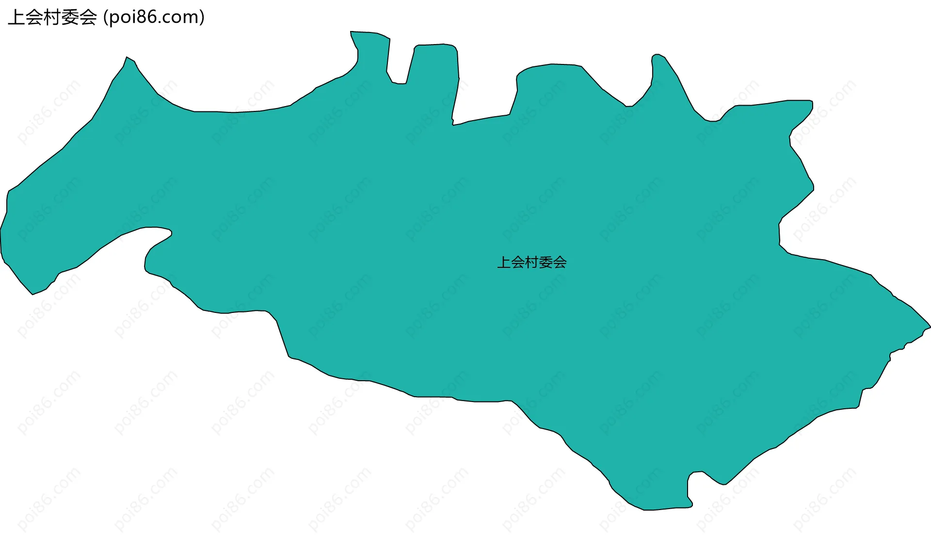 上会村委会边界地图