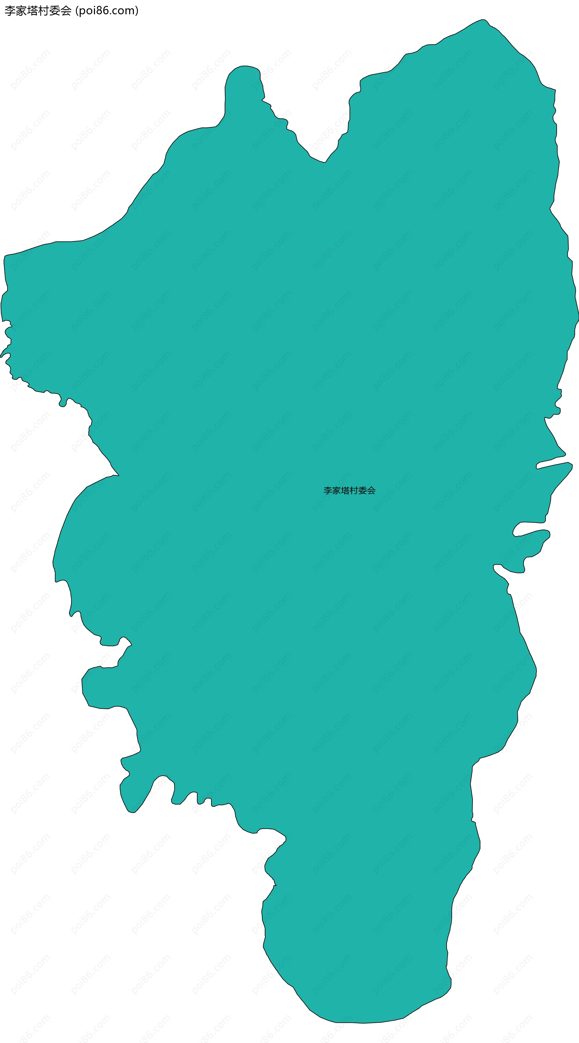 李家塔村委会边界地图