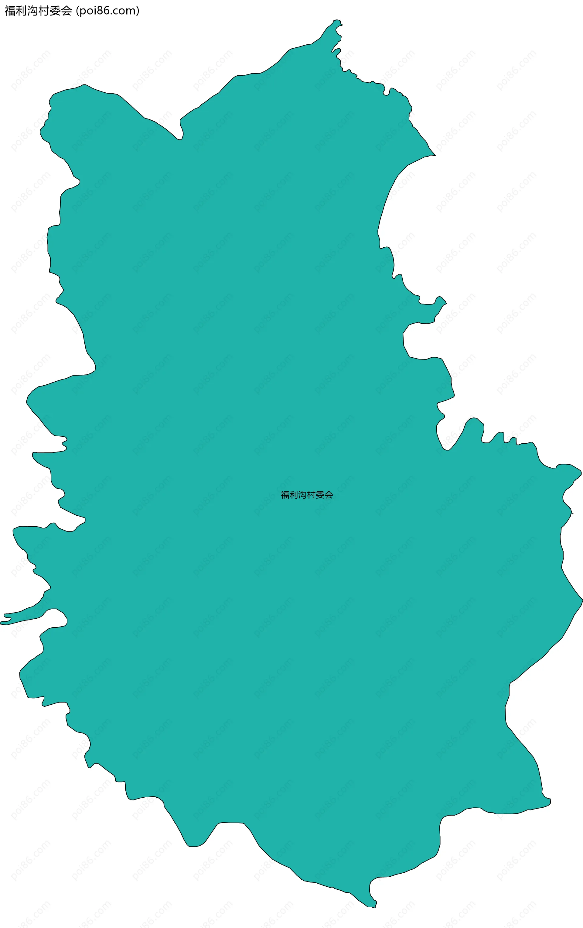 福利沟村委会边界地图