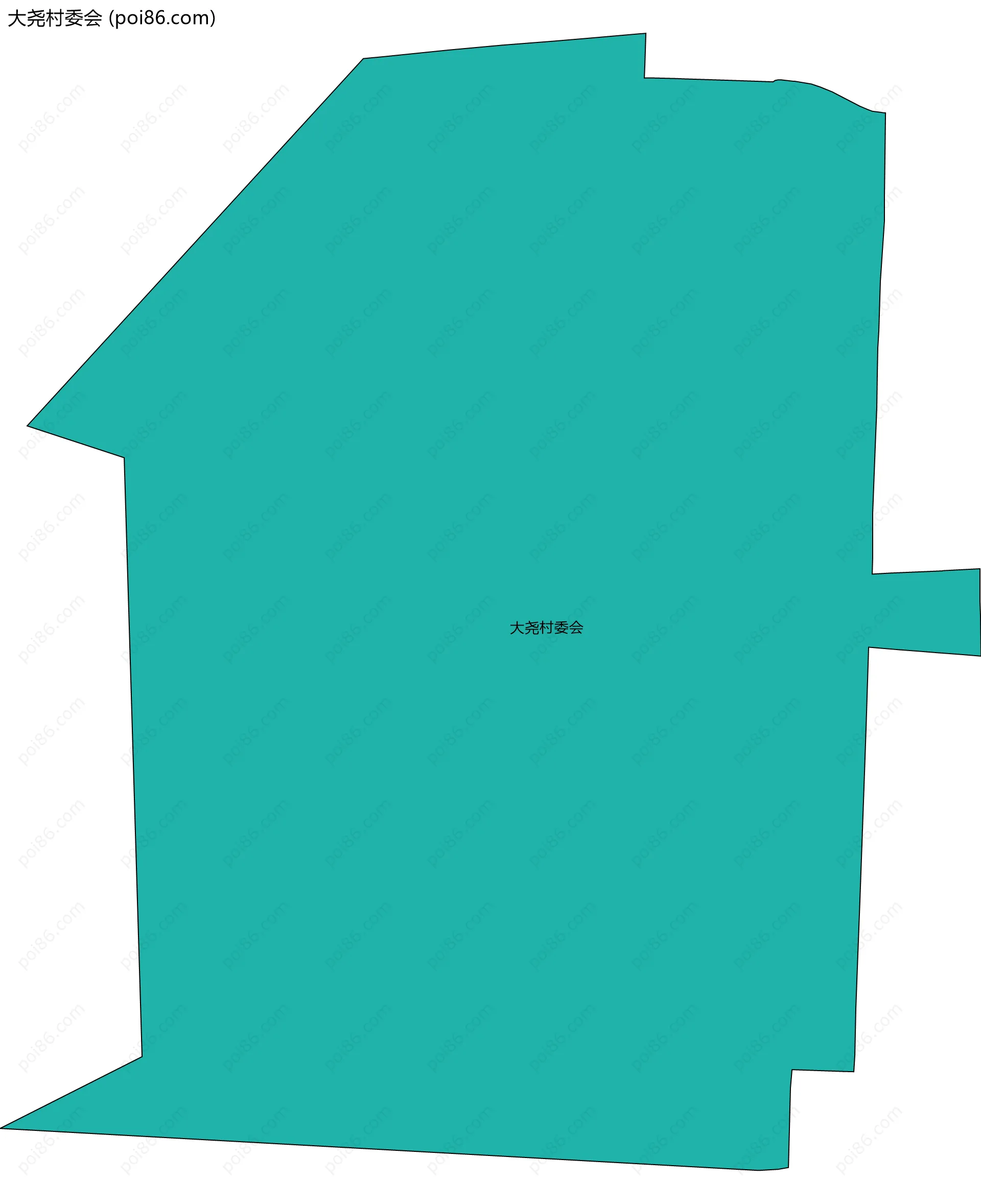 大尧村委会边界地图