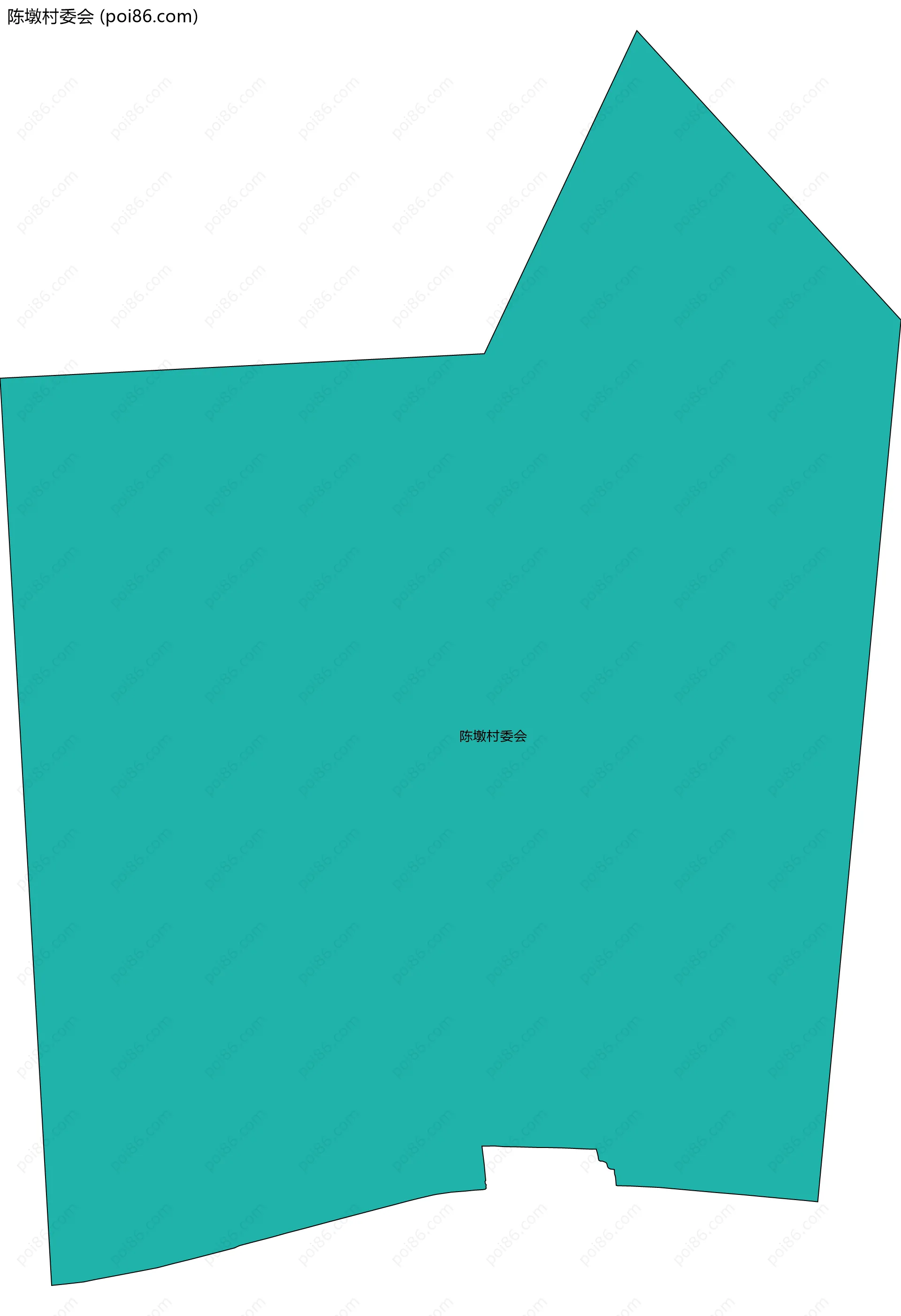 陈墩村委会边界地图