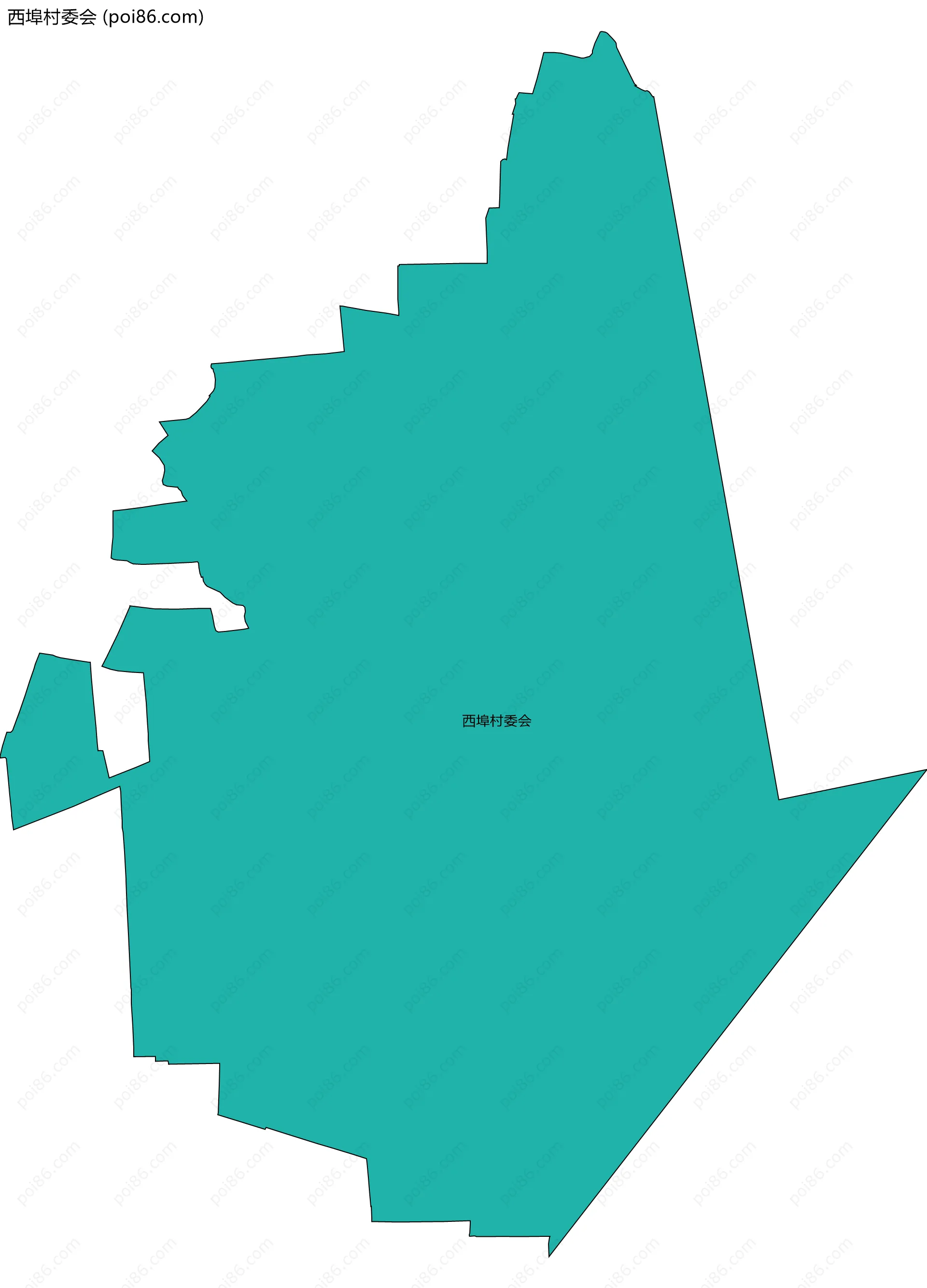 西埠村委会边界地图