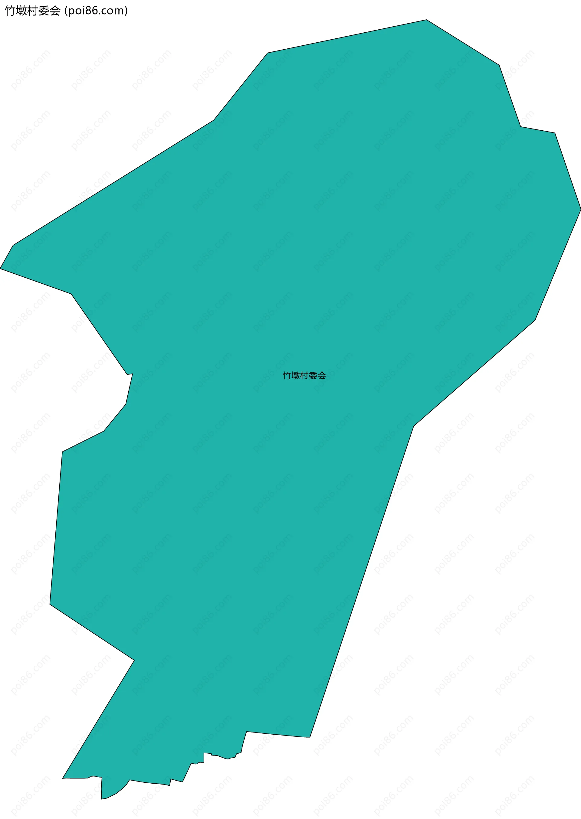 竹墩村委会边界地图