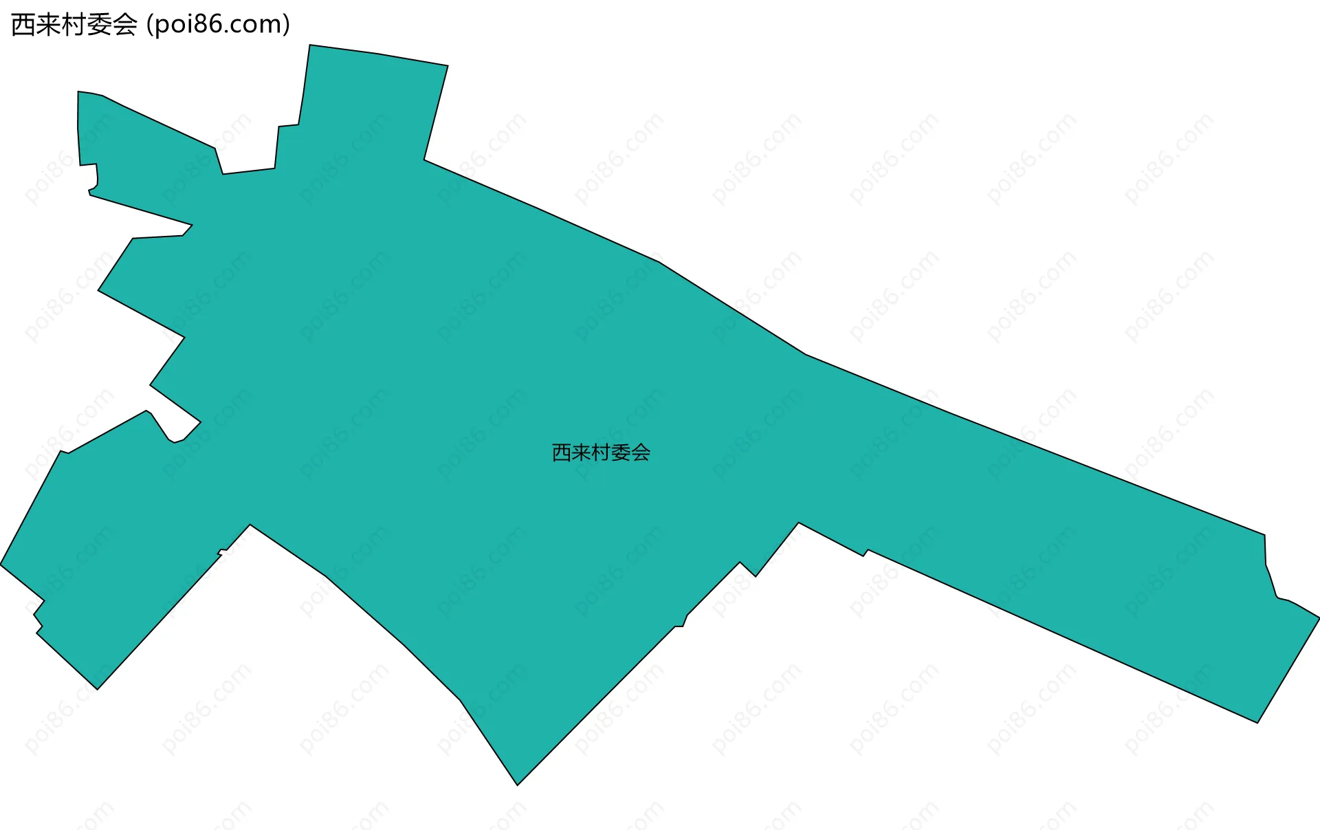 西来村委会边界地图