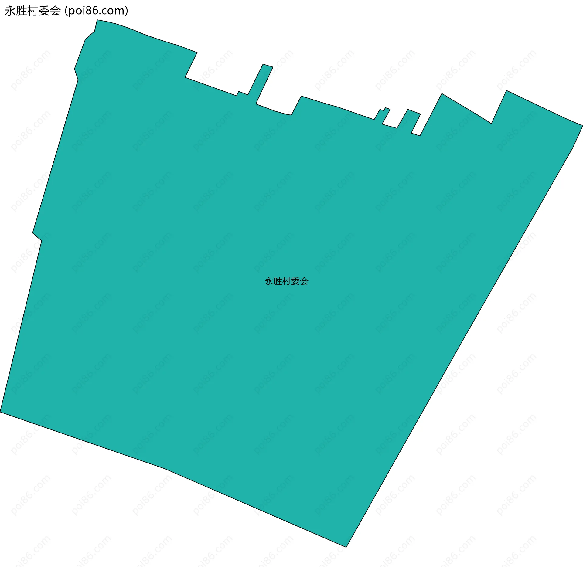 永胜村委会边界地图