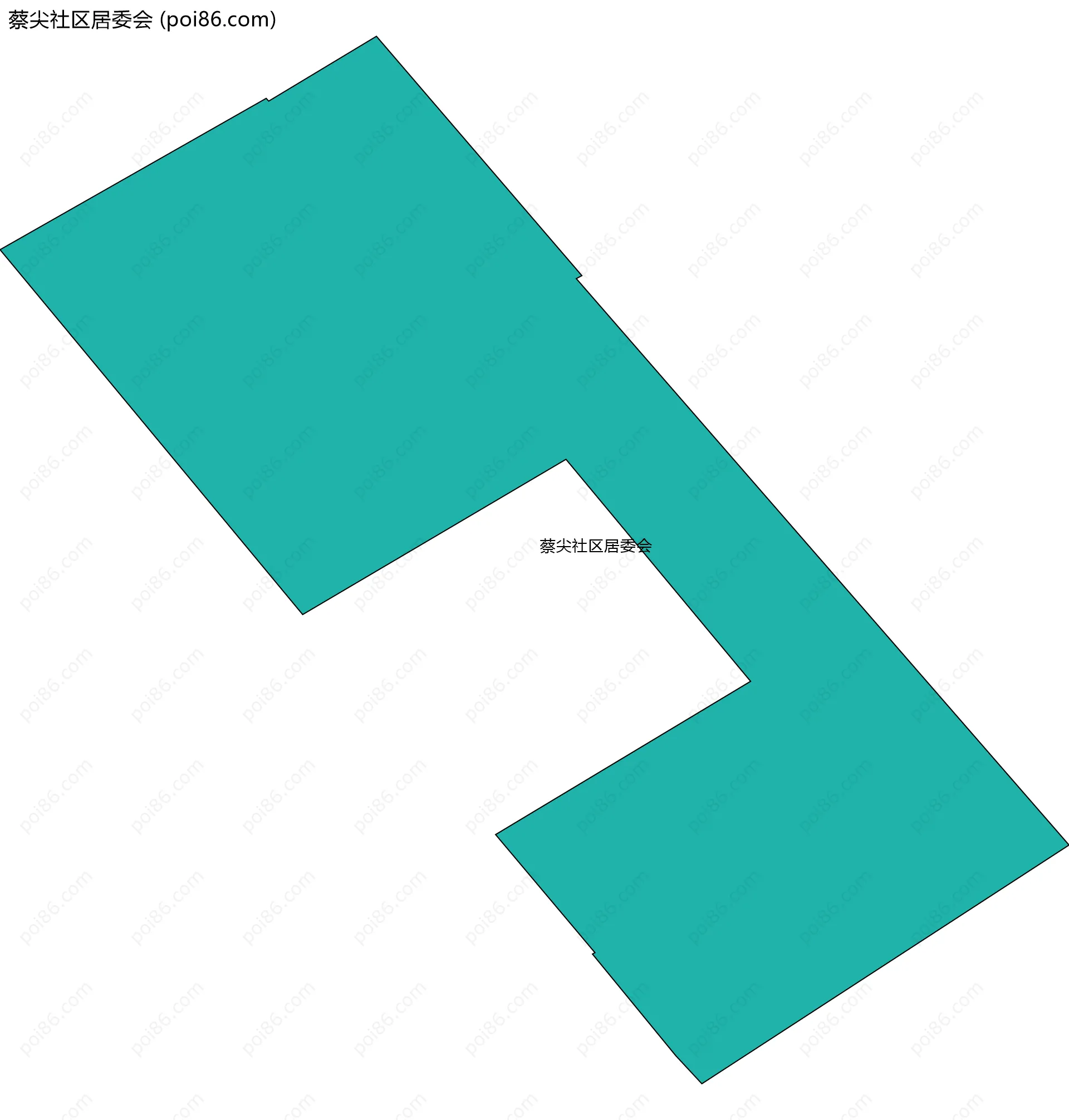 蔡尖社区居委会边界地图