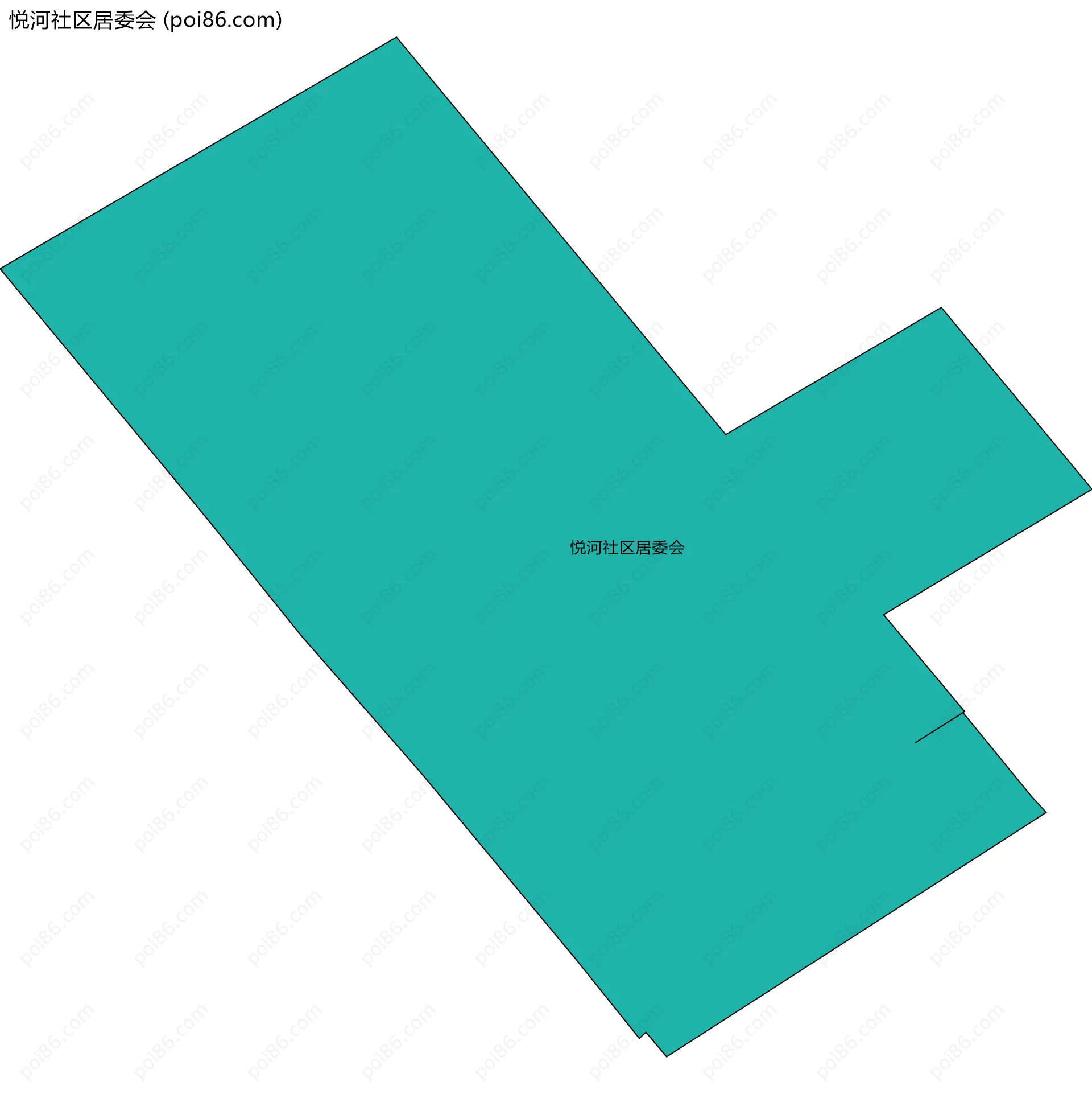 悦河社区居委会边界地图